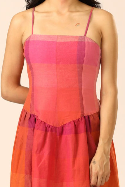 Mira Midi Dress - Coral