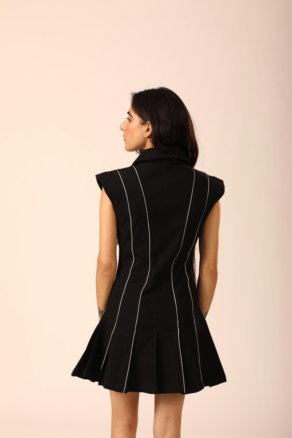 Cruz Linen Dress - Black