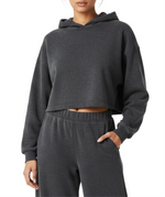 Charcoal Mist Crop Hoodie