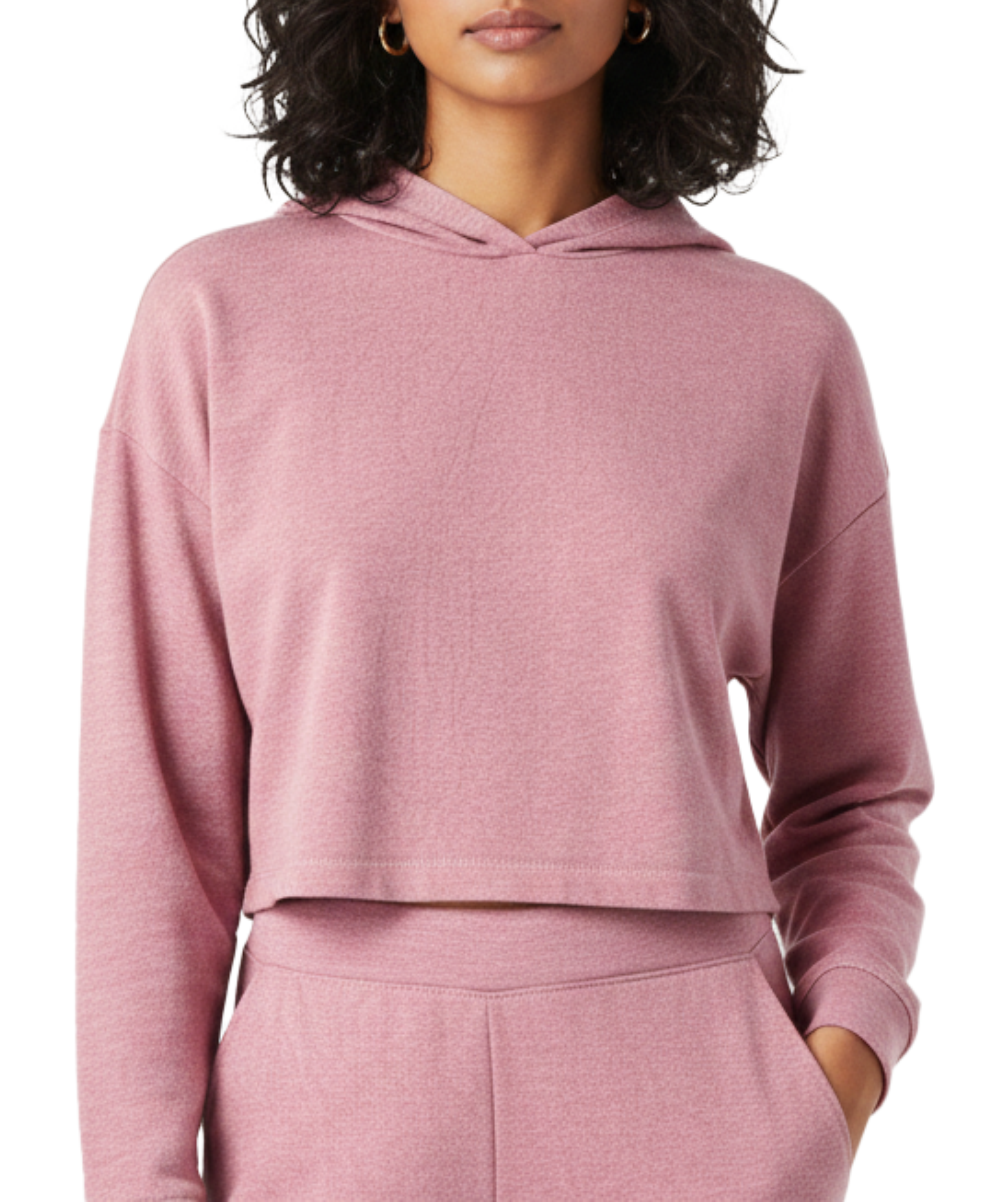 Rose Dust Crop Hoodie