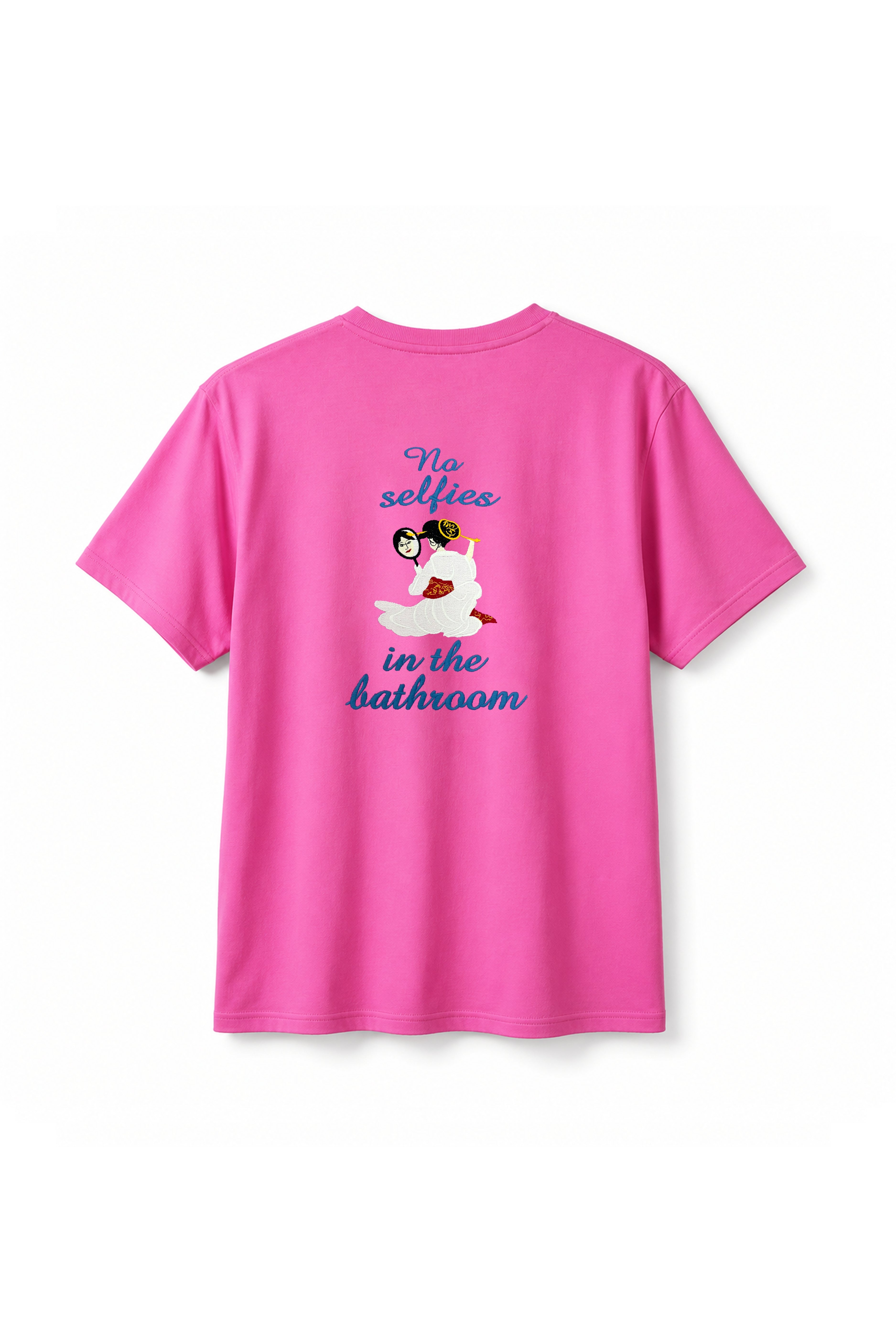 Candy Pink Cotton No Selfies Tee