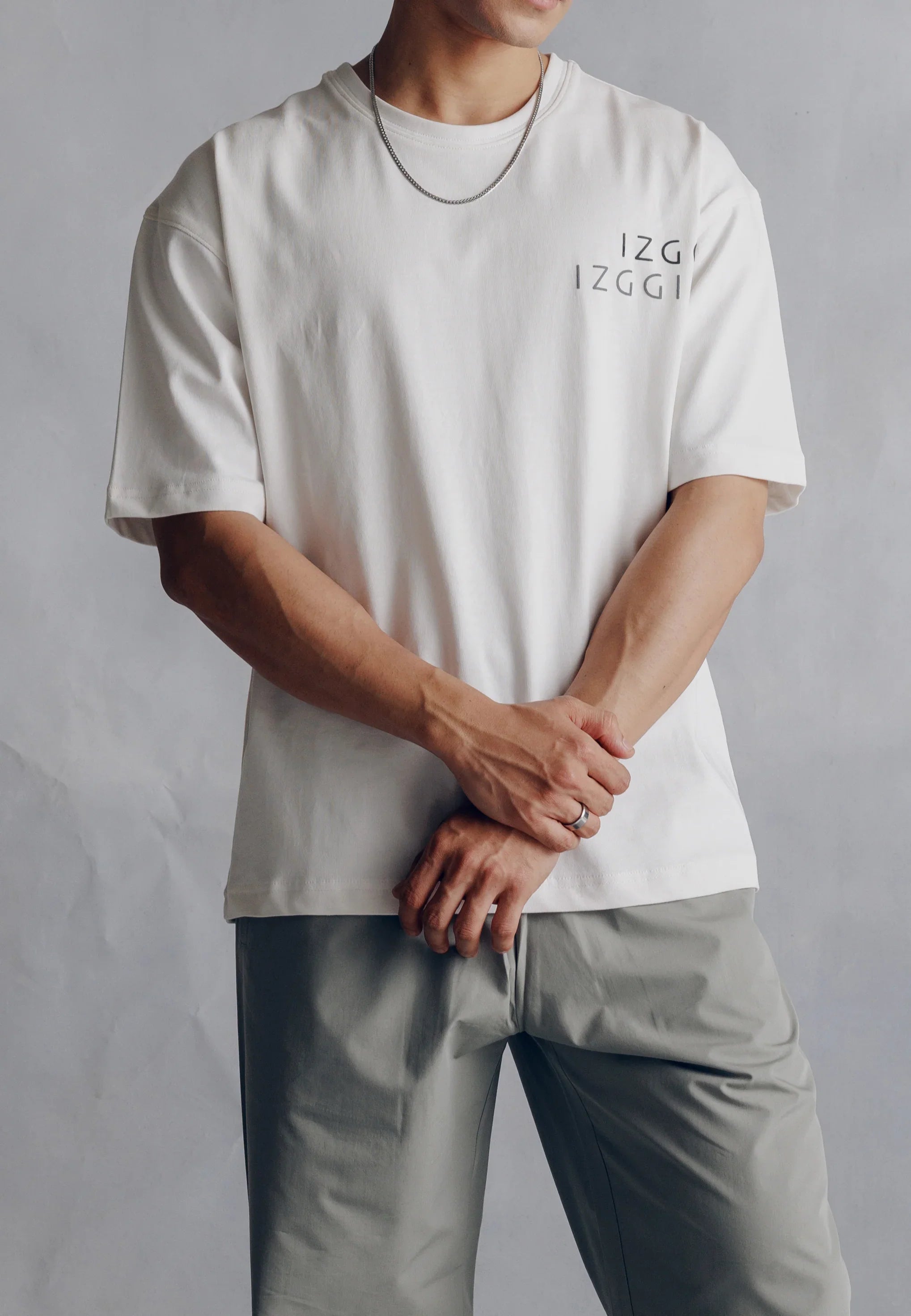 Elba Drop Shoulder T-Shirt in Milk
