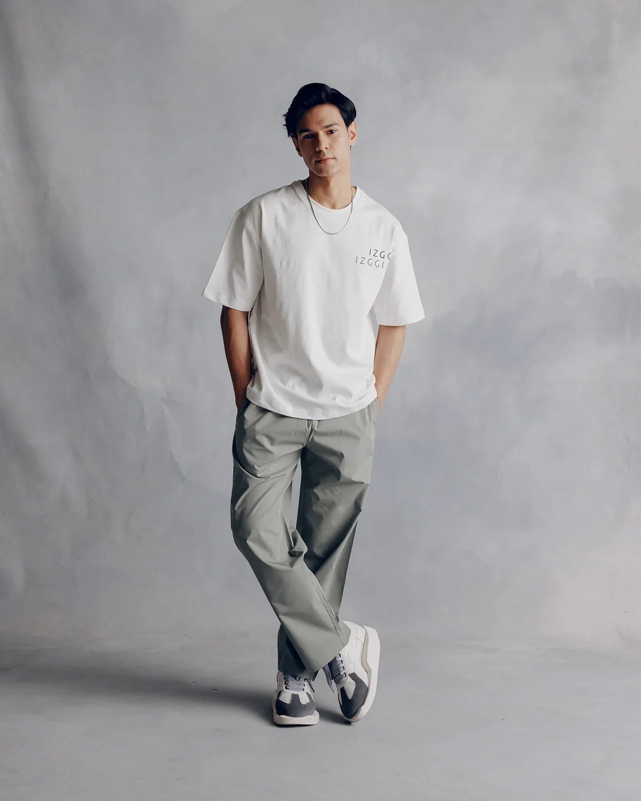 Elba Drop Shoulder T-Shirt in Milk