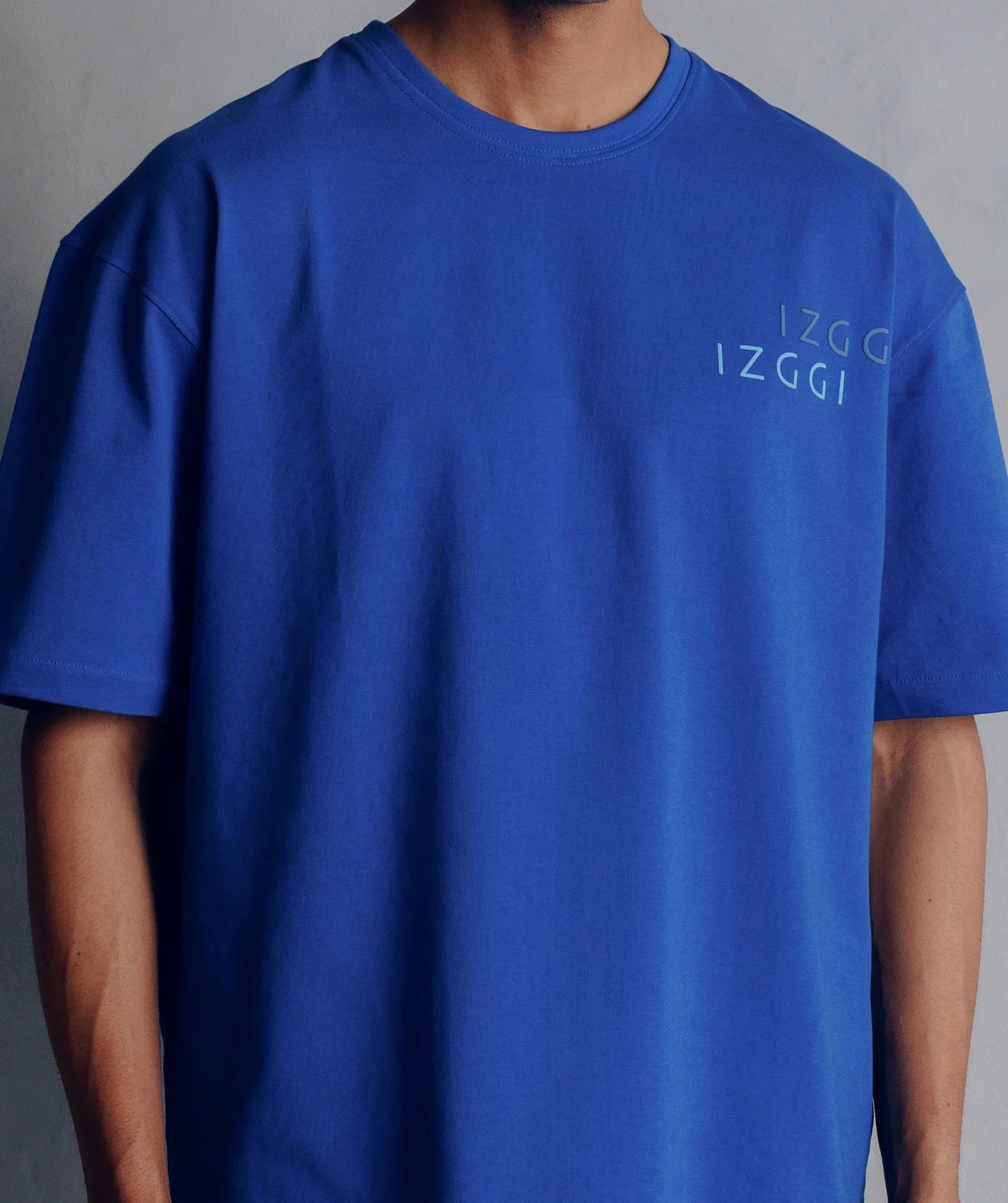 Elba Drop Shoulder T-Shirt in Azure