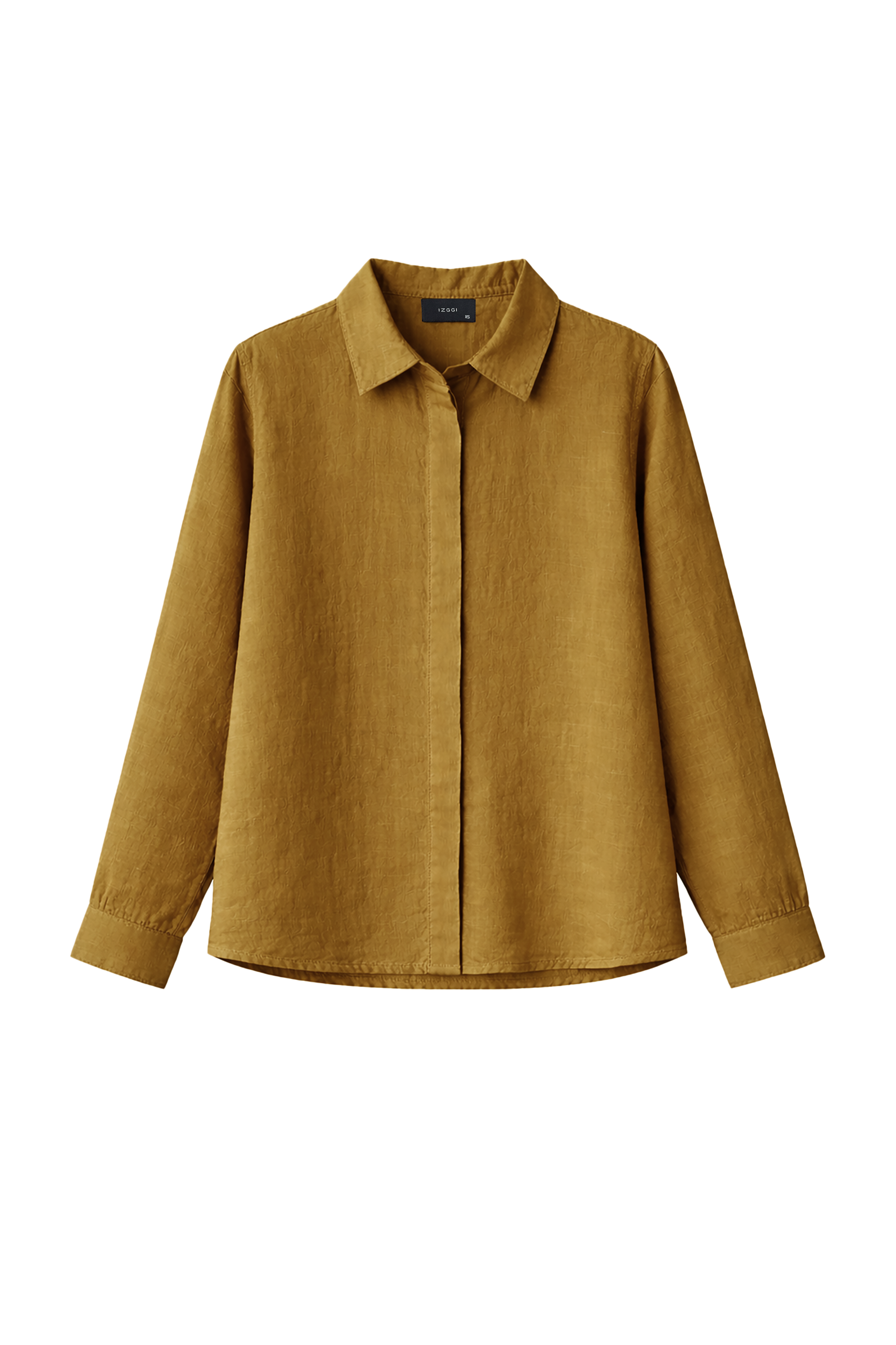 Bria A-line Linen Shirt in Moss