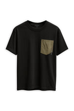 Olive Pocket Tee (Black Base)