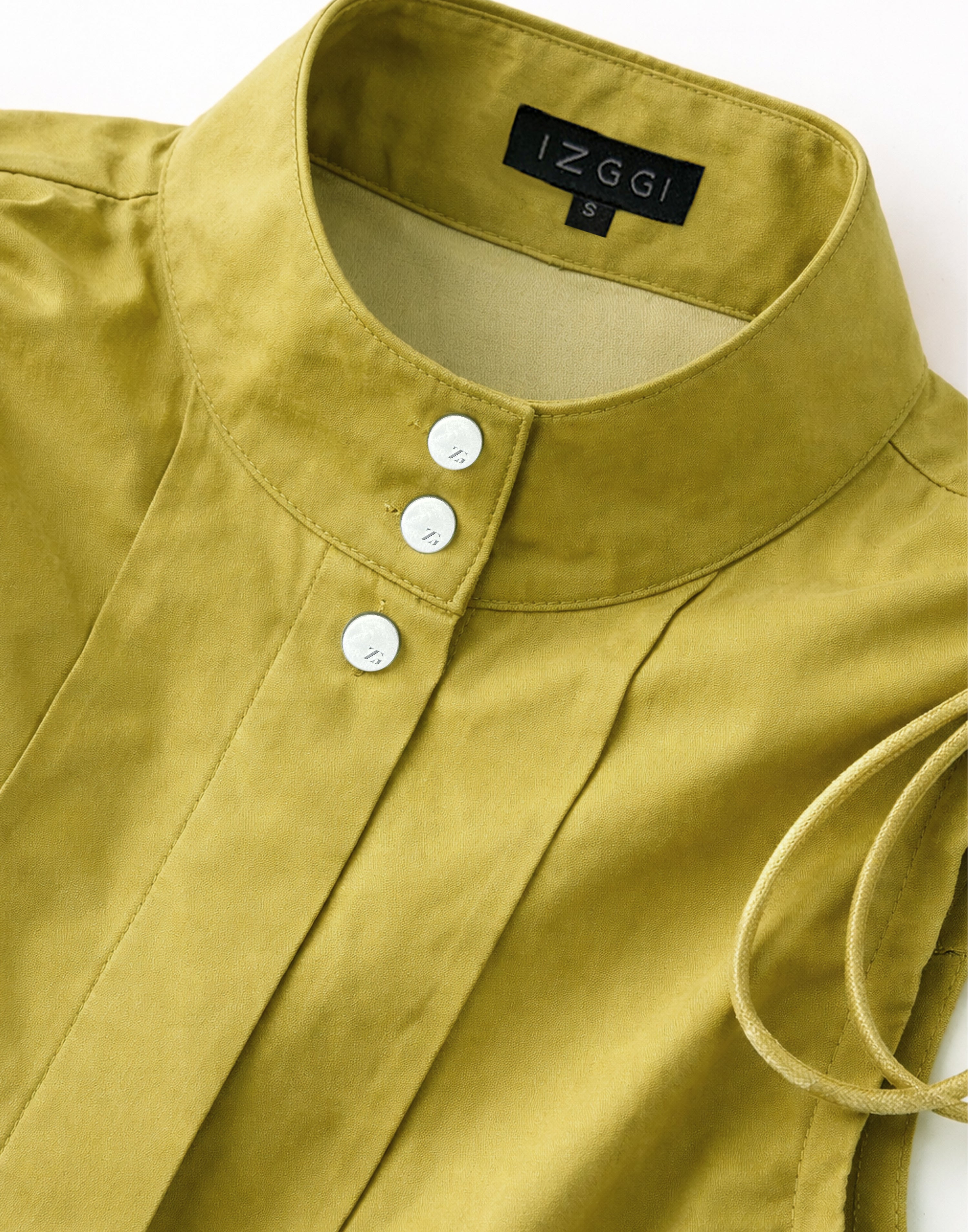 Olive Mustard Cropped Utility Sleeveless Top
