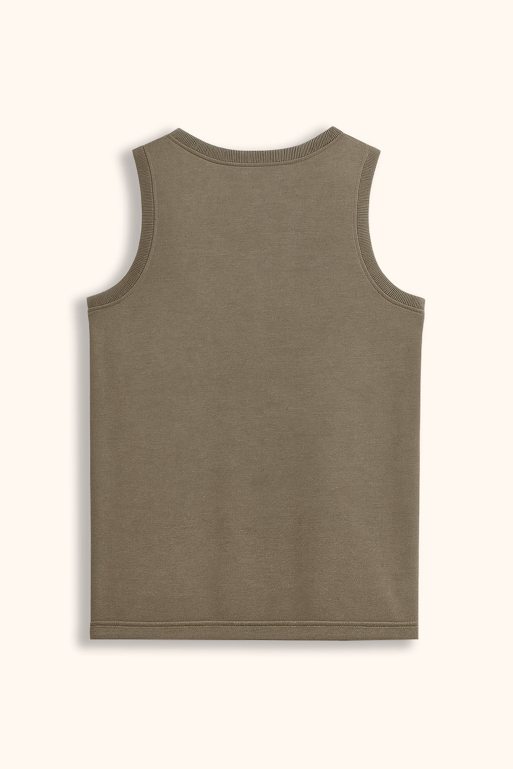 Denim Wash Sleeveless Tee in Washed Brown