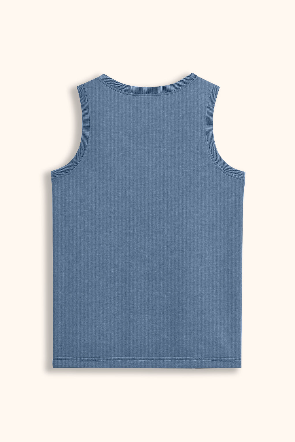 Denim Wash Sleeveless Tee in Washed Blue