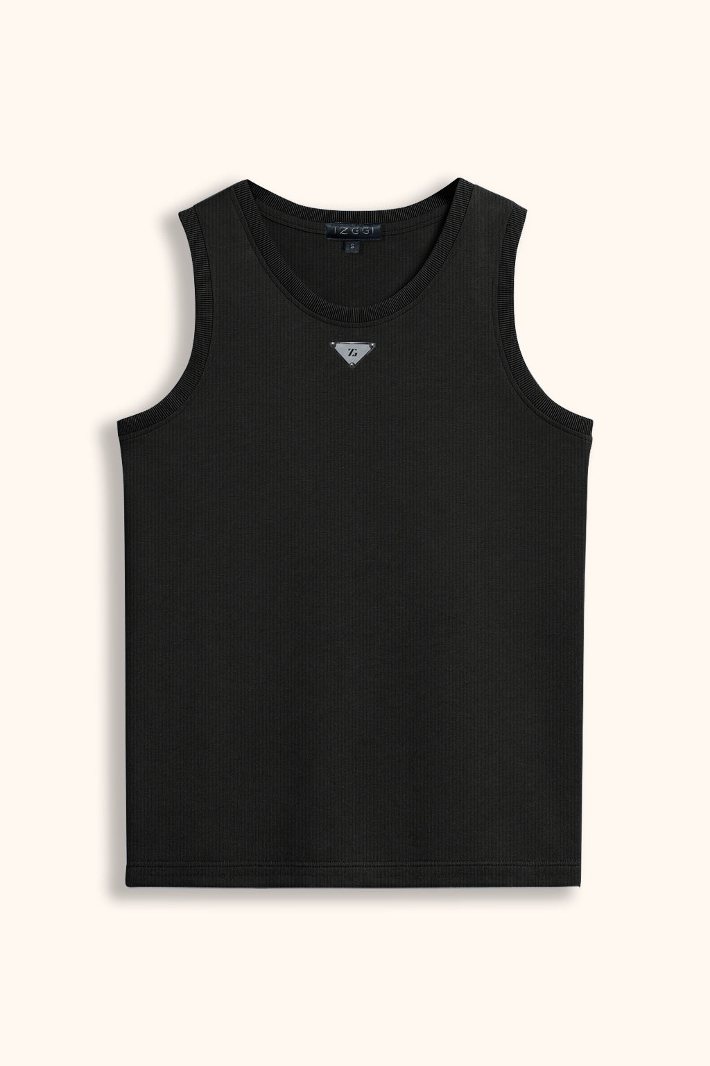 Denim Wash Sleeveless Tee in Washed Black