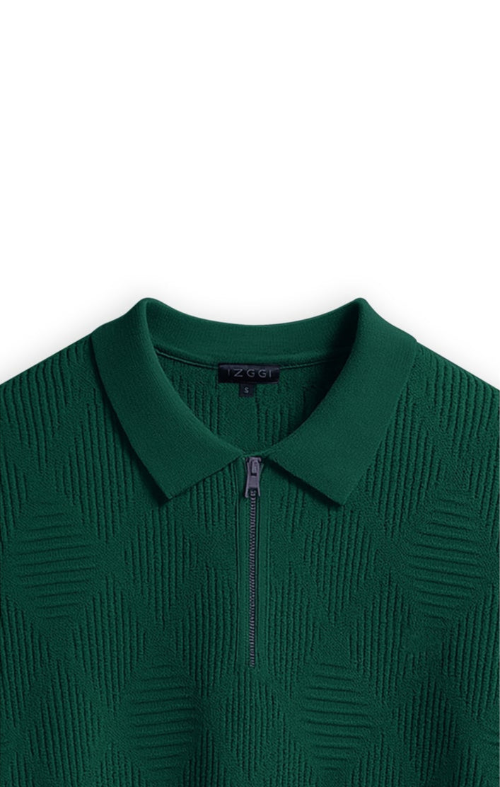 Emerald Diamond Zip Tee