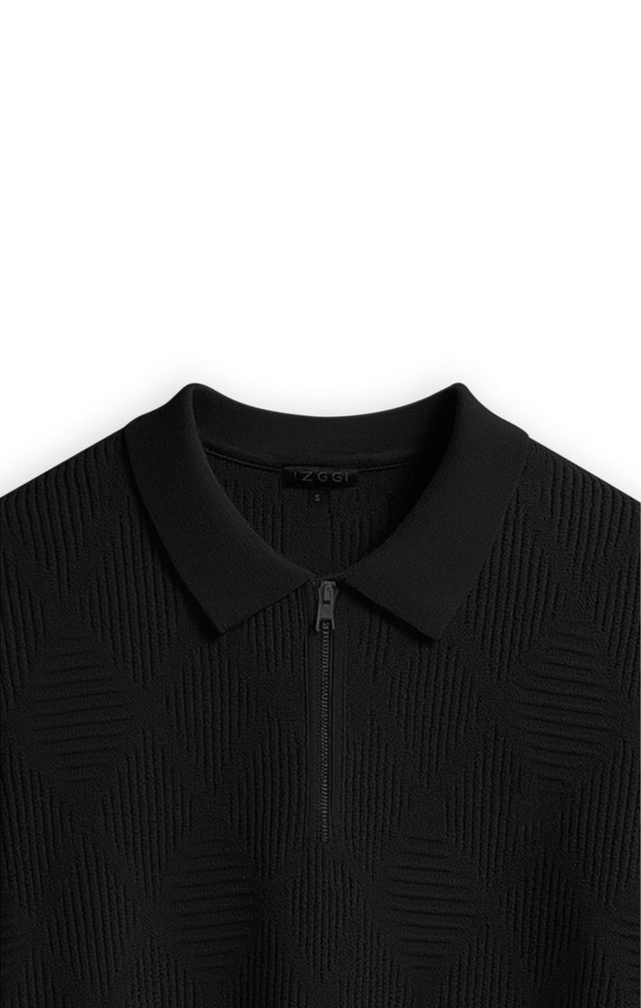 Onyx Diamond Zip Tee
