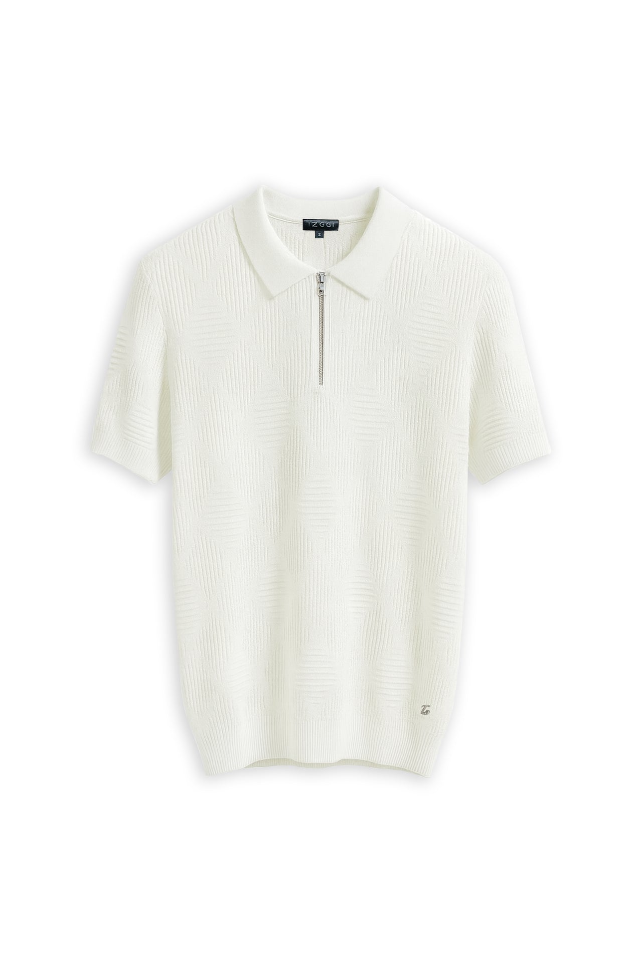 Ivory Diamond Zip Tee