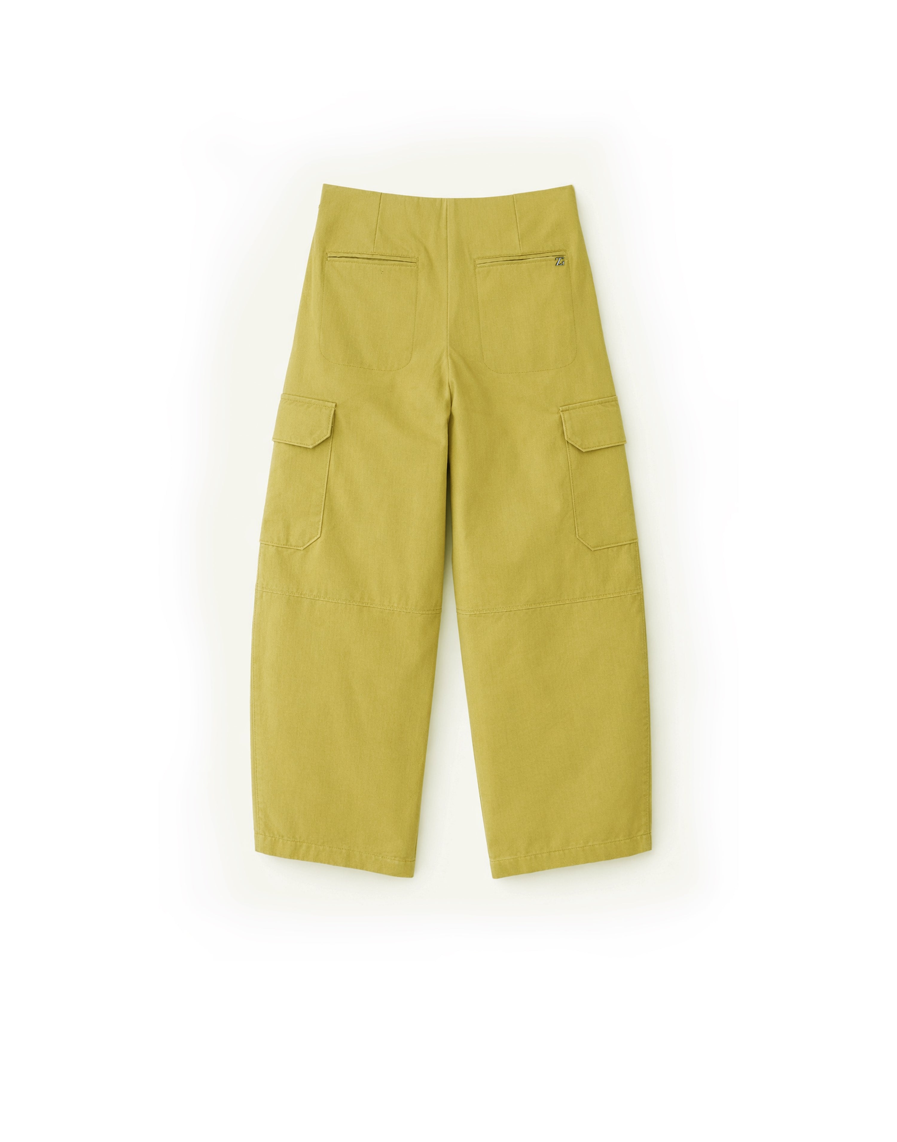 Olive Green Utility Barrel Cargo Trousers