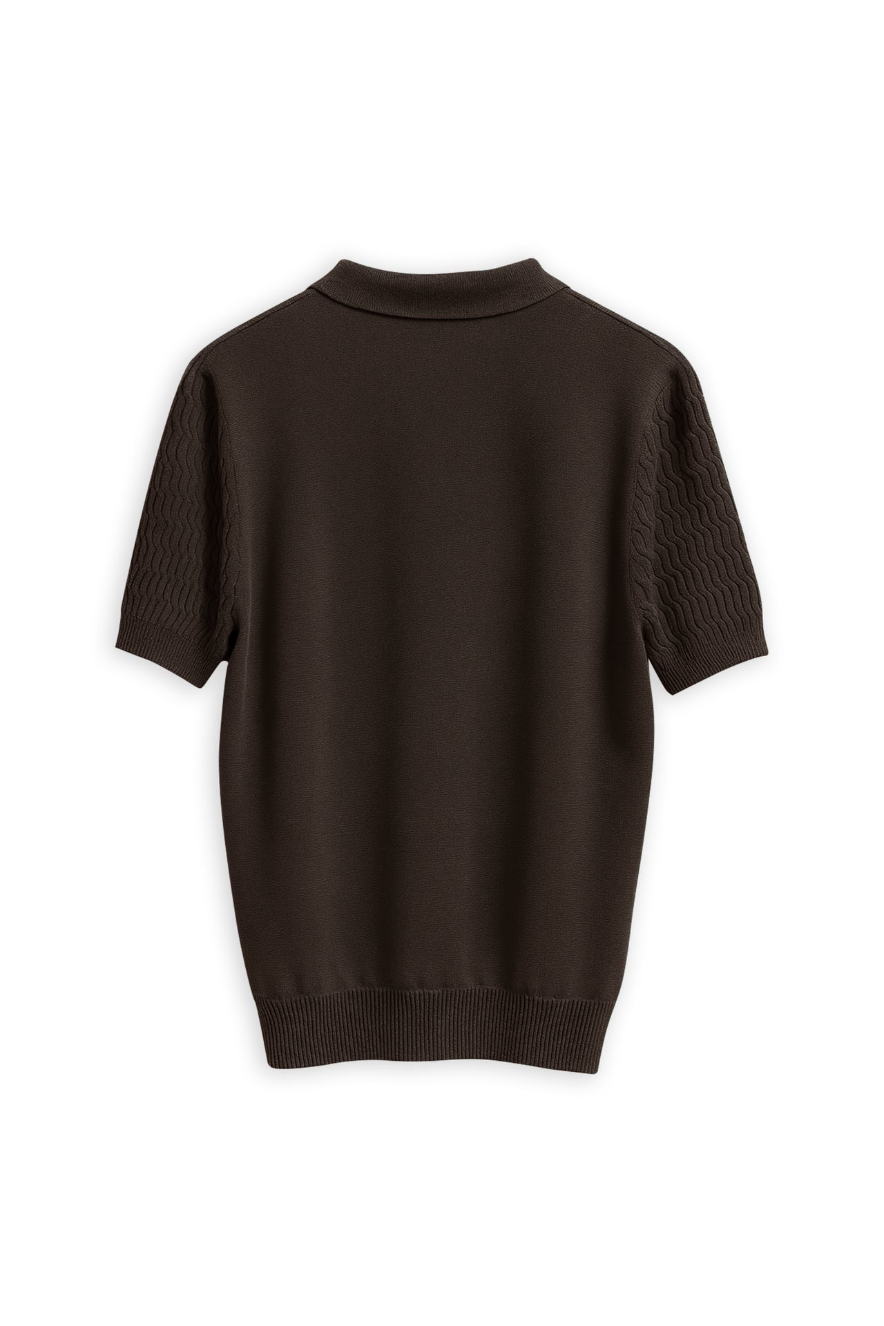 Mocha Wave Knit Polo
