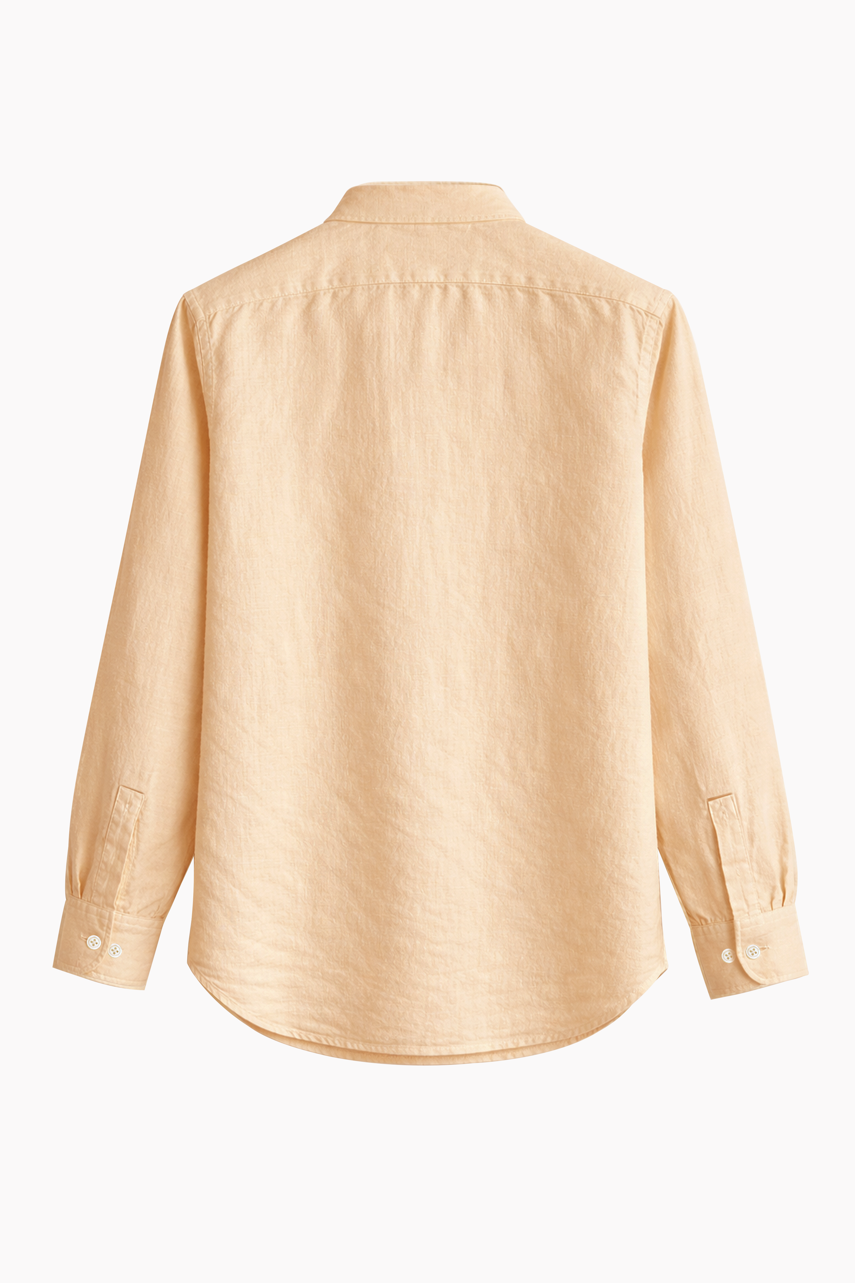 Chinese Collar Linen Shirt in Flesh