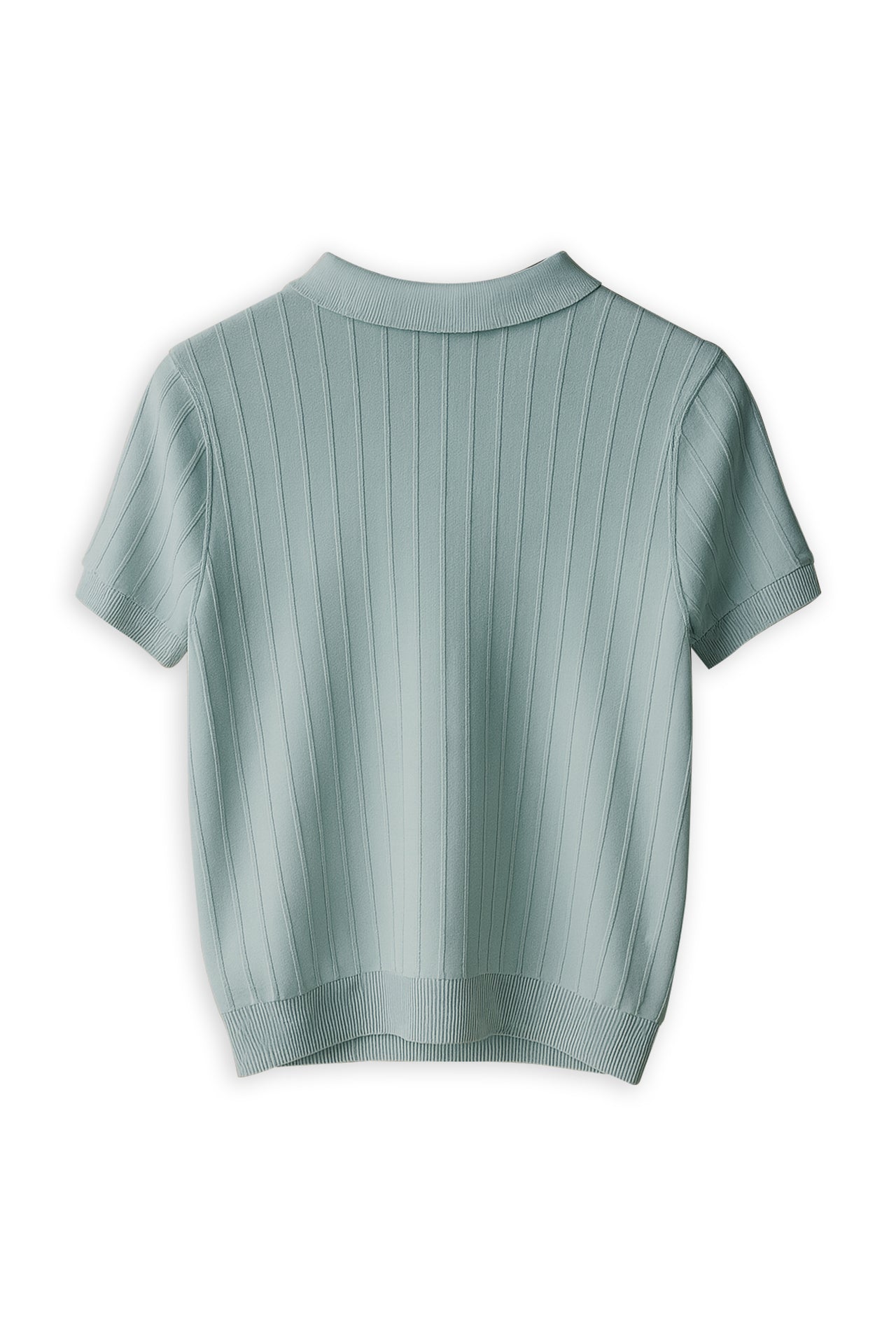 Mist Ribbed Knit Polo