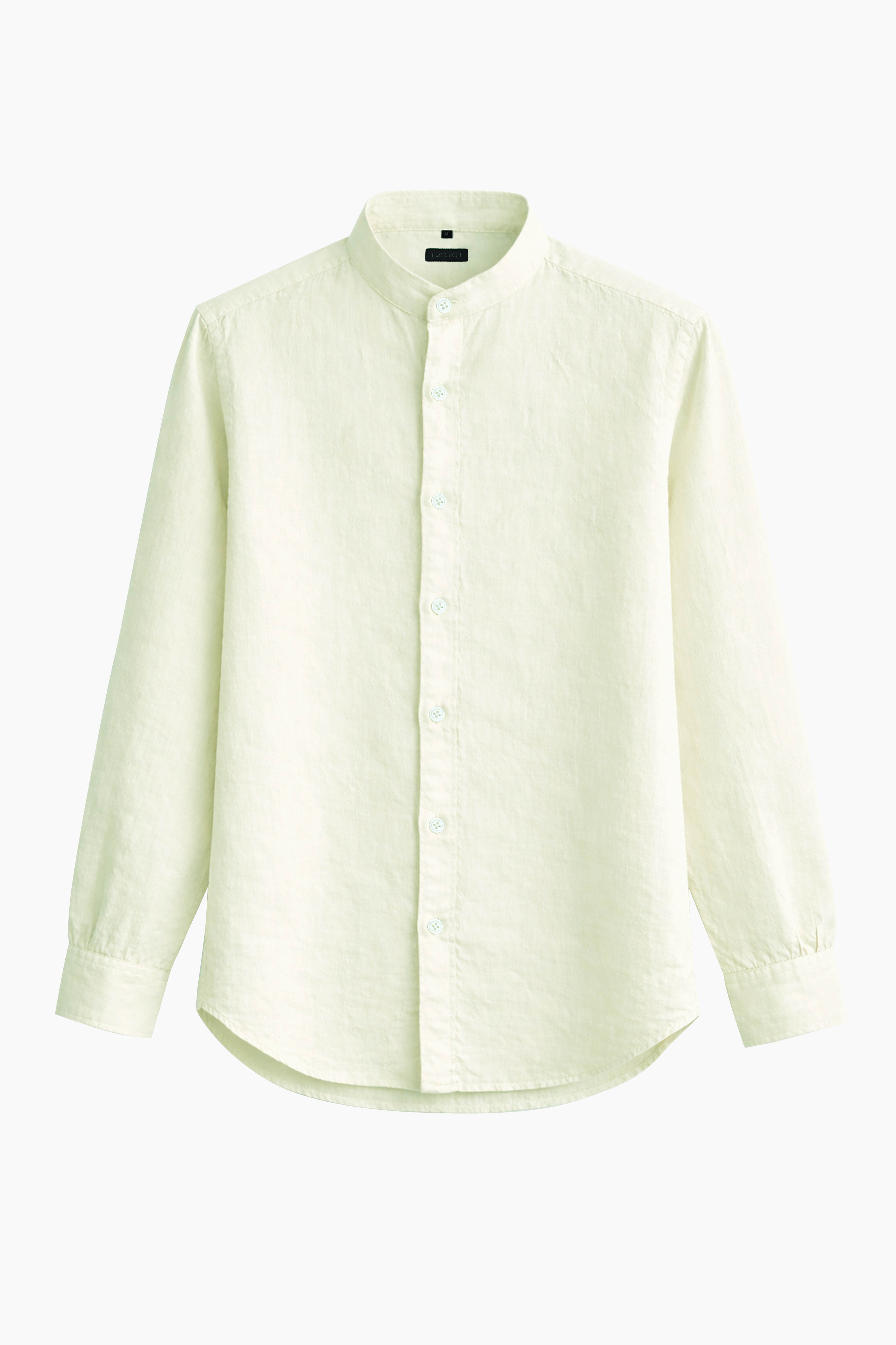 Chinese Collar Linen Shirt in Mint