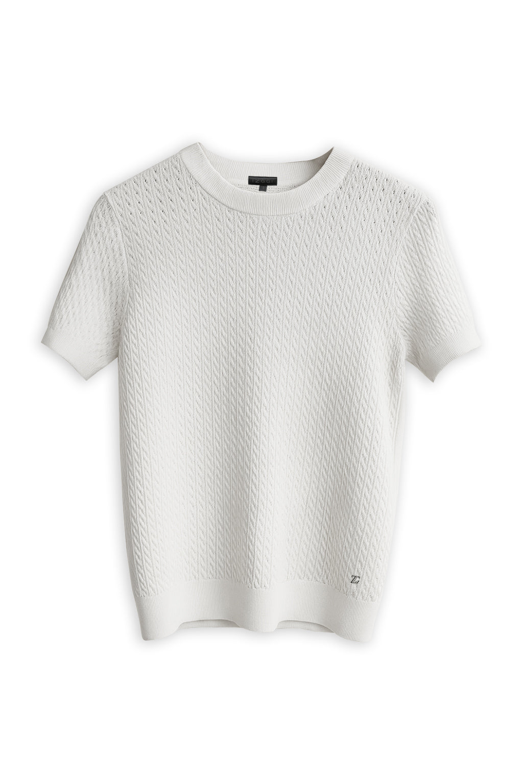 Ivory Cable Knit Tee
