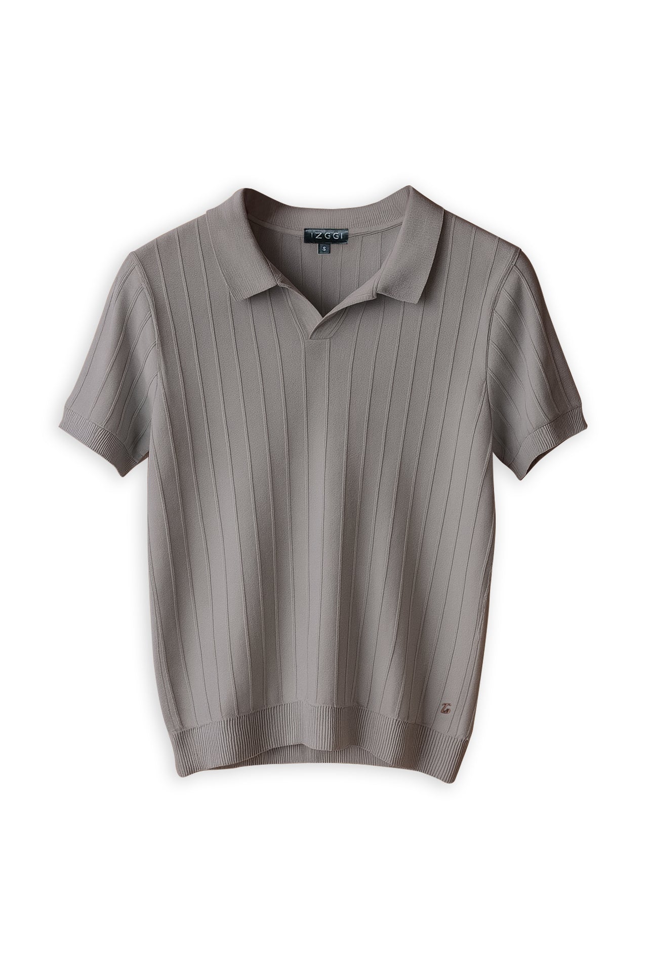Stone Ribbed Knit Polo