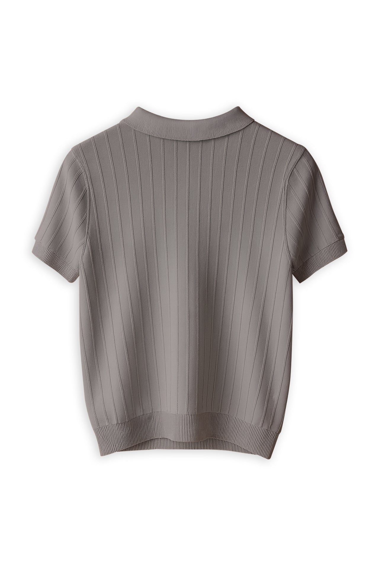 Stone Ribbed Knit Polo
