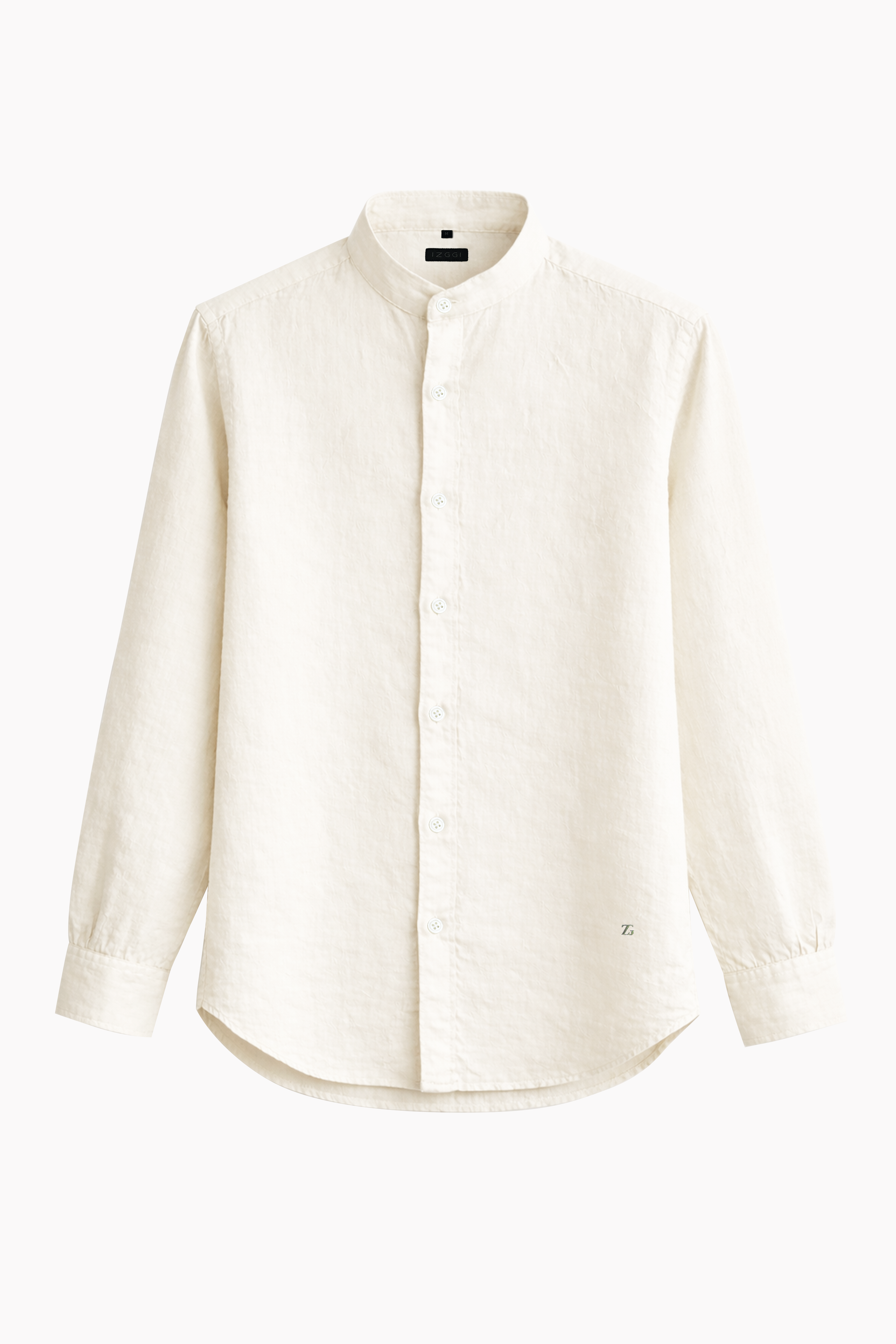 Chinese Collar Linen Shirt in Sakura