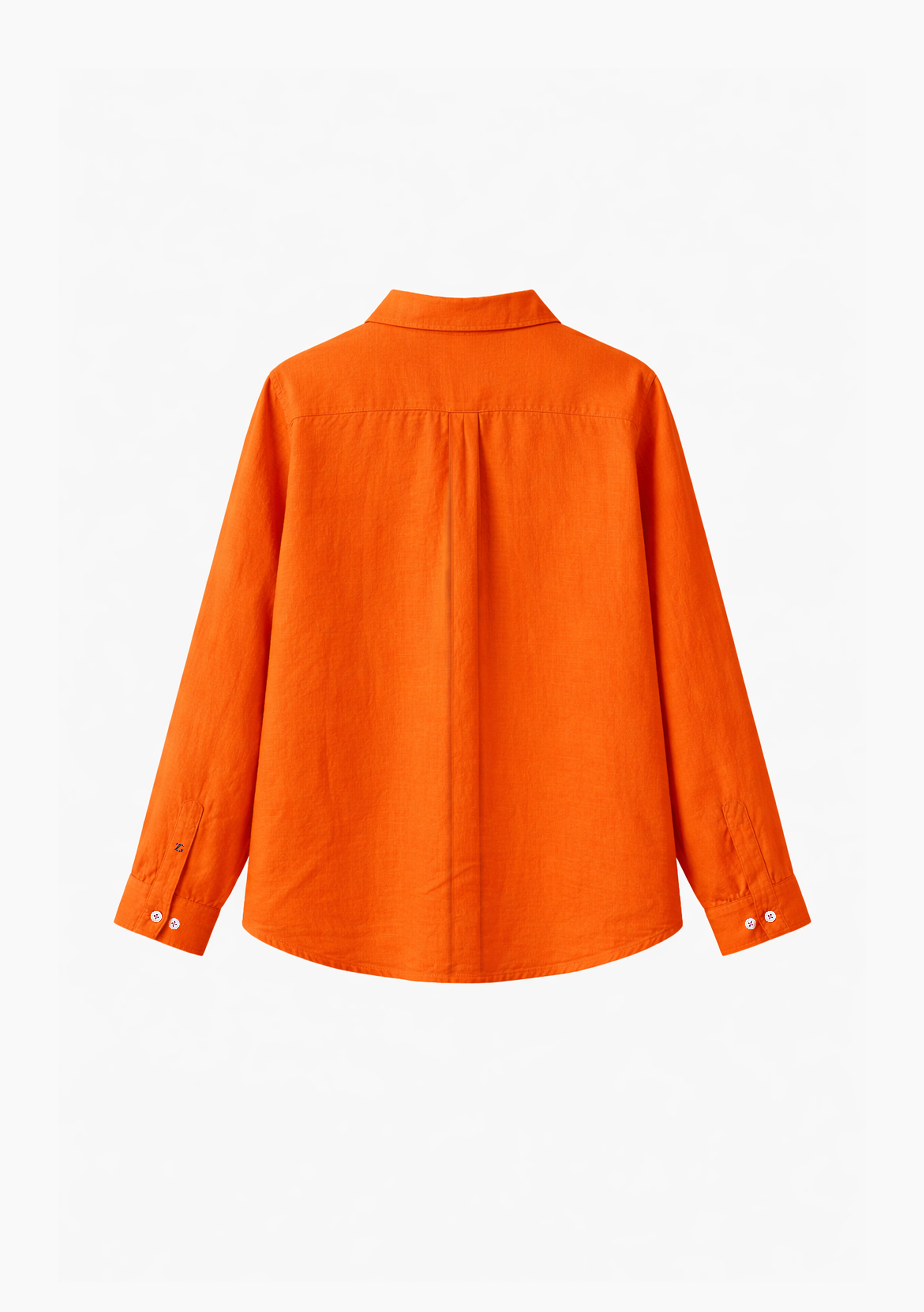 Bria A-line Linen Shirt in Tangerine