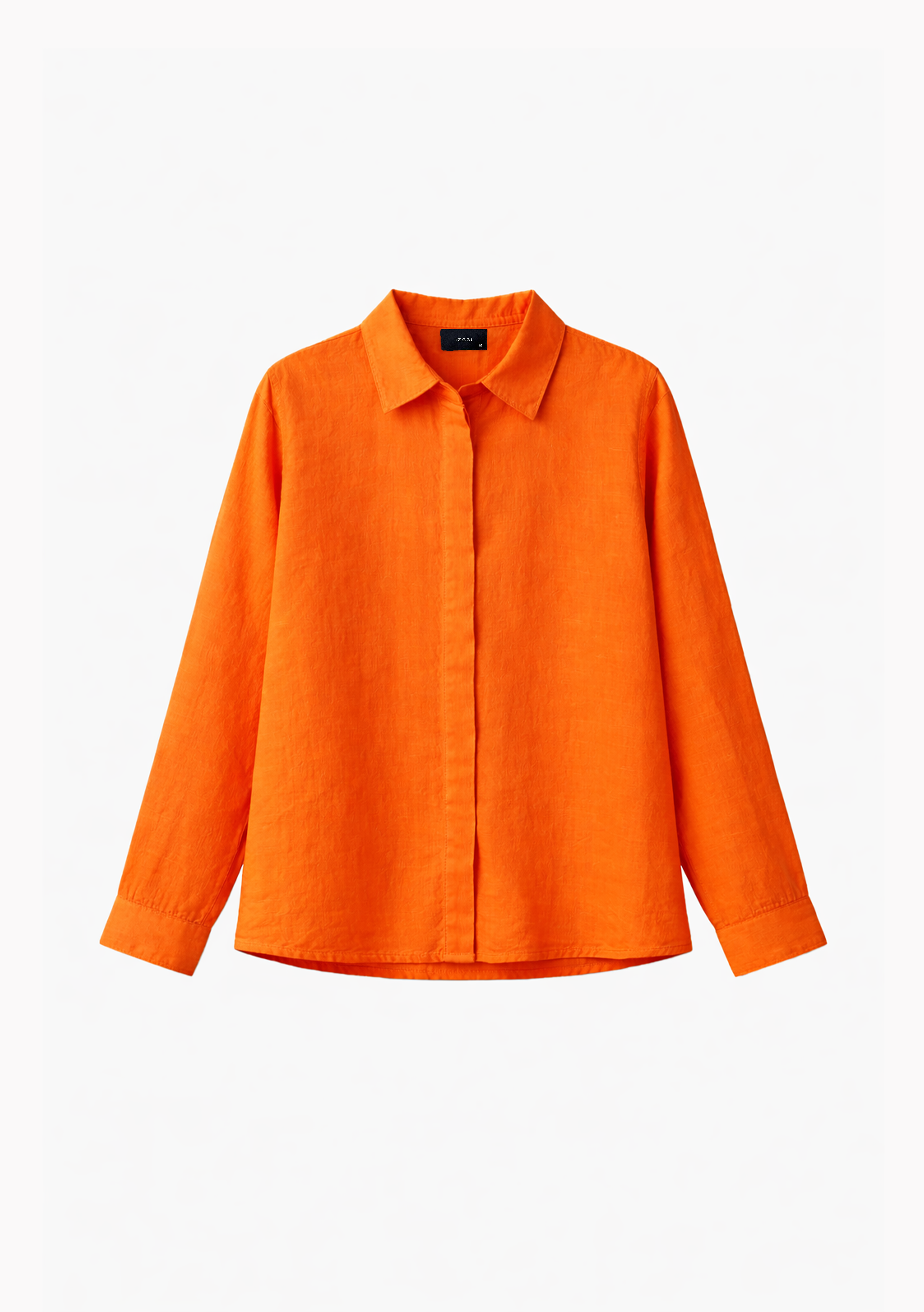 Bria A-line Linen Shirt in Tangerine