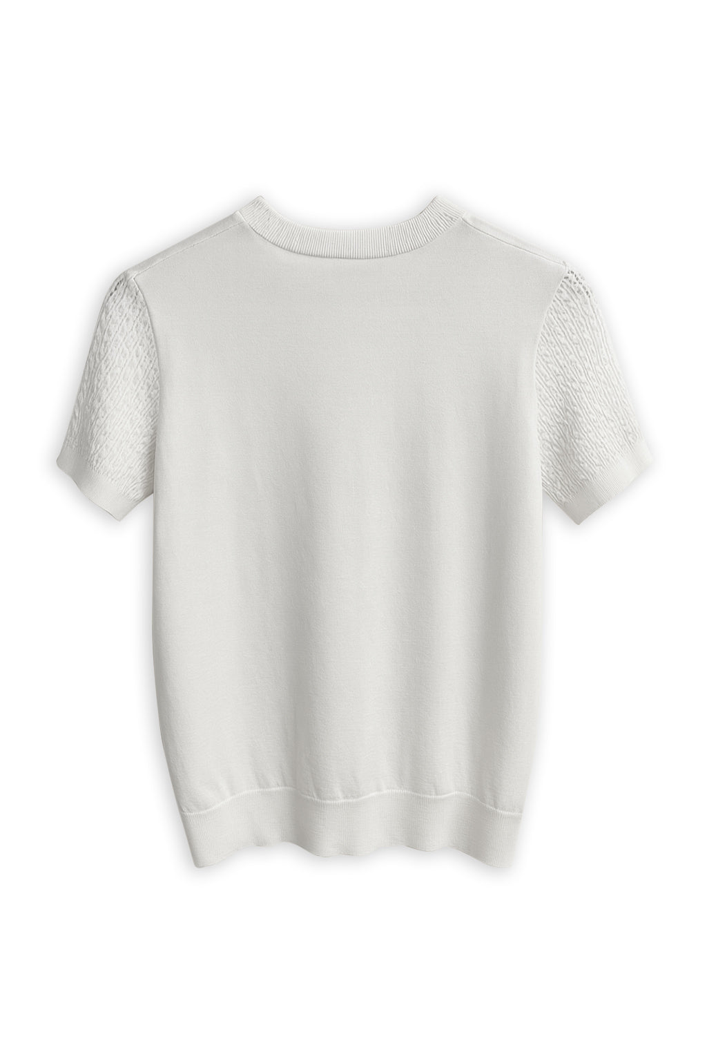Ivory Cable Knit Tee