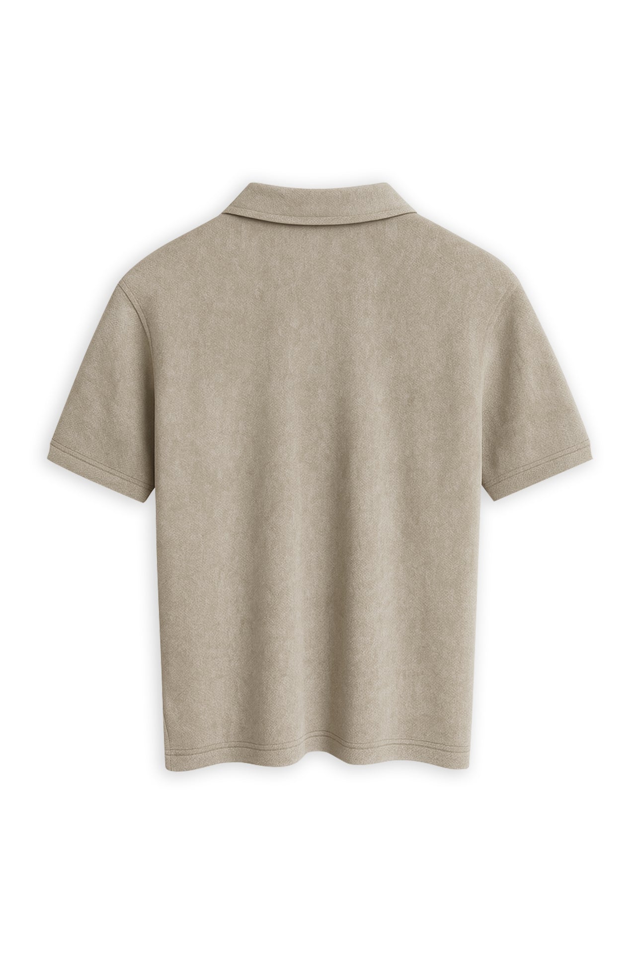 Sand Luxe Zip Polo
