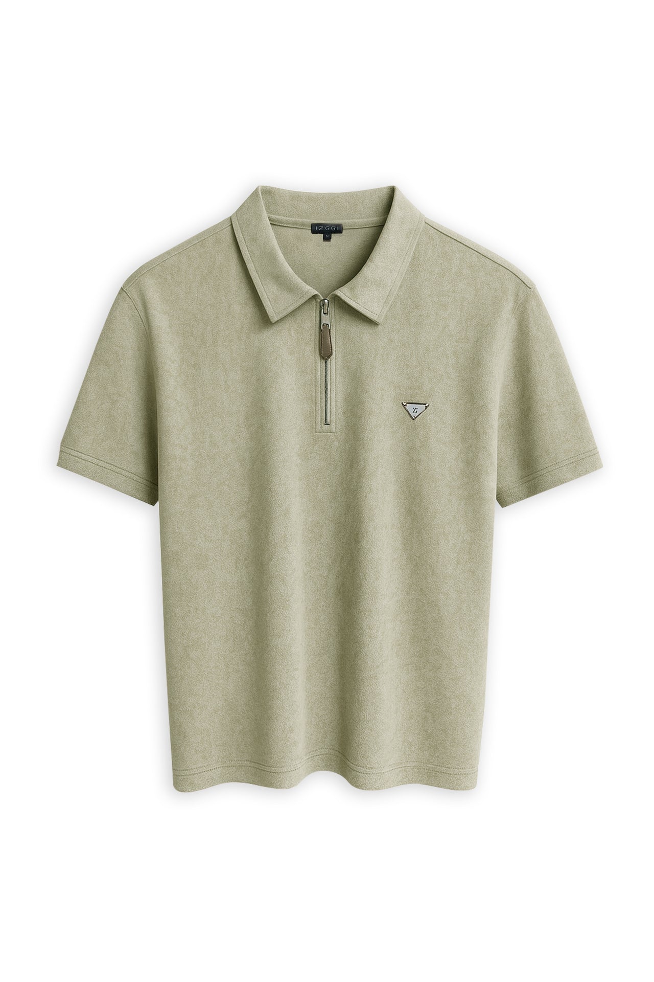 Sage Luxe Zip Polo