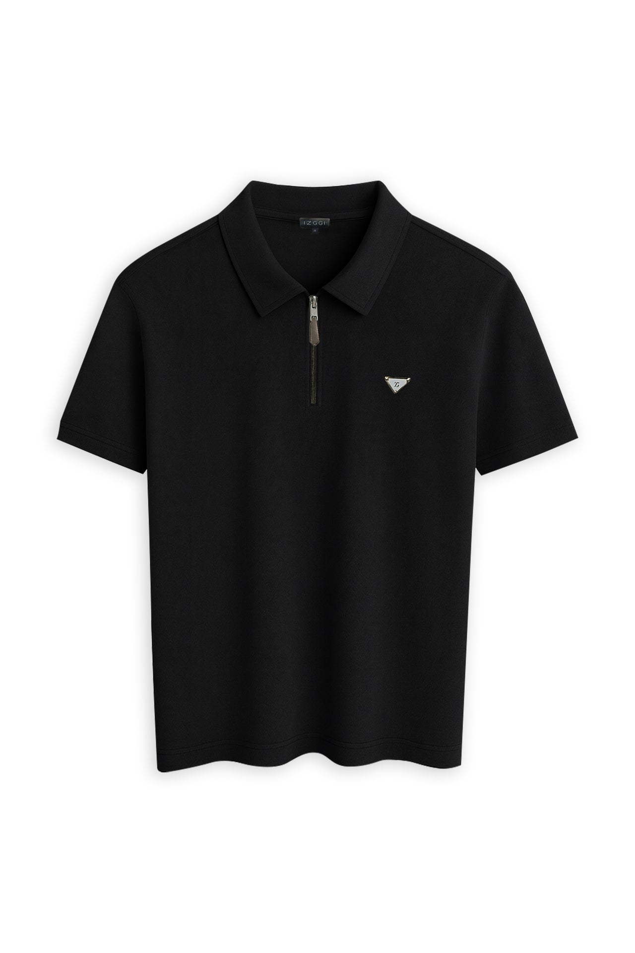 Noir Luxe Zip Polo