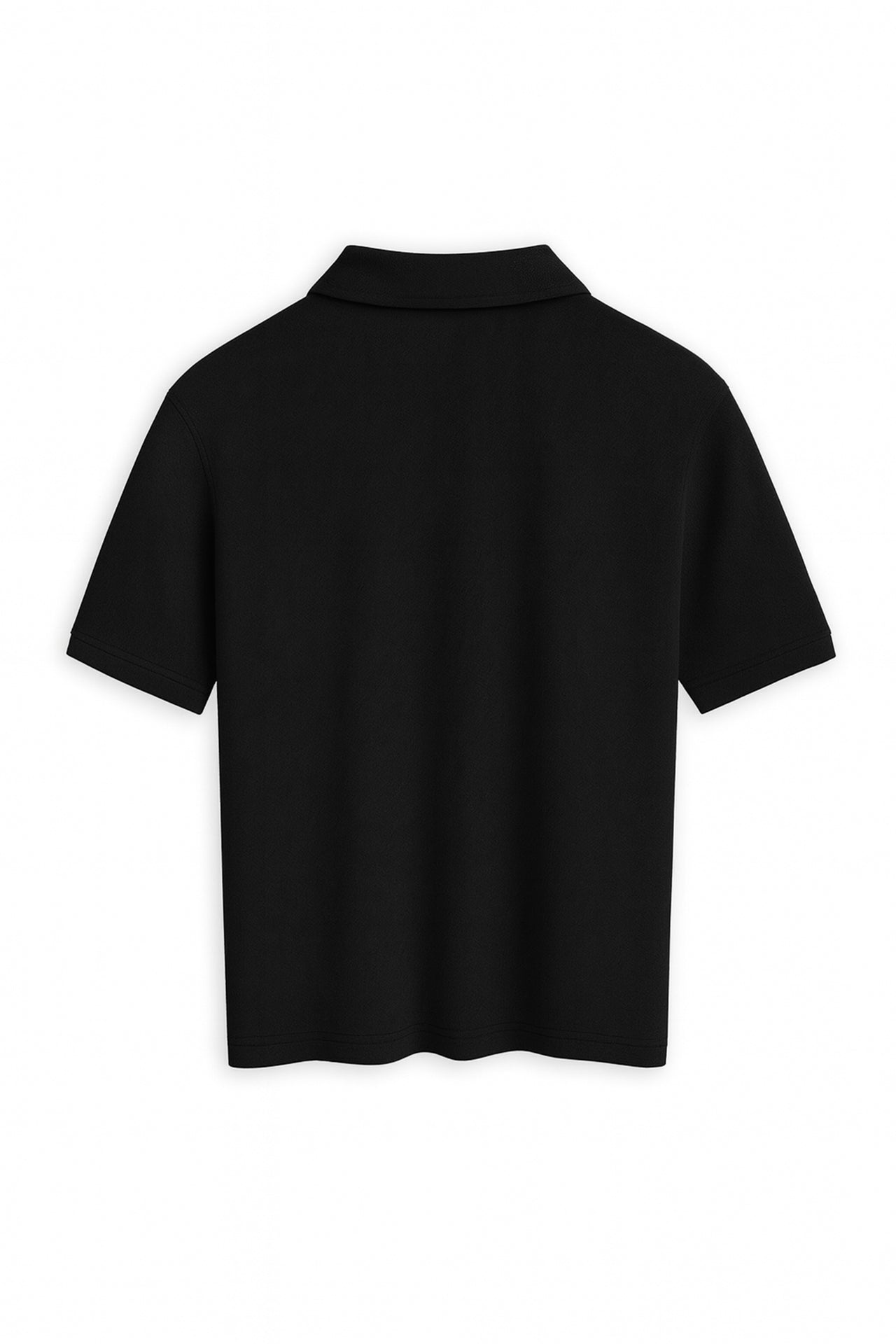 Noir Luxe Zip Polo