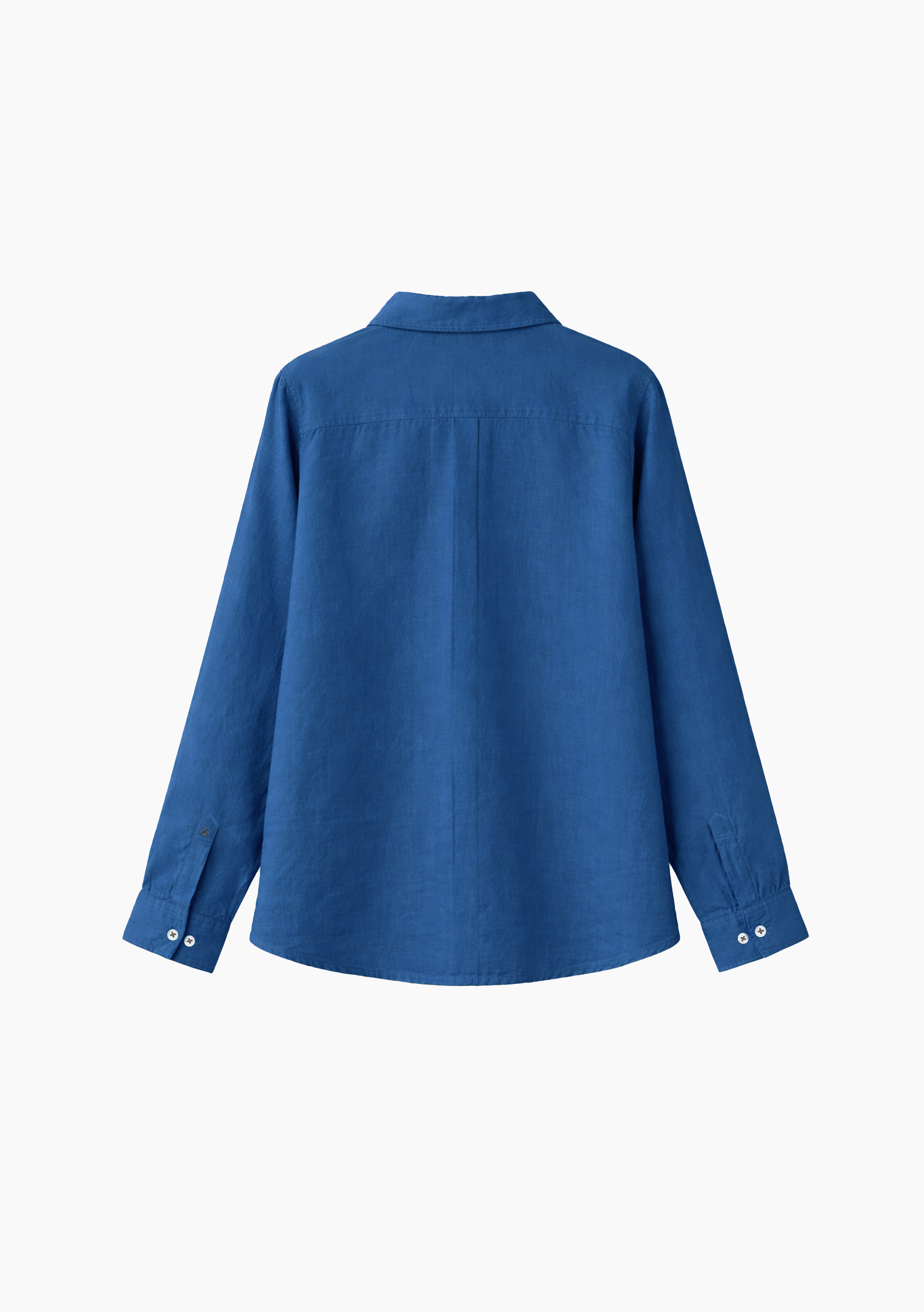 Bria A-line Linen Shirt in Oxford Blue