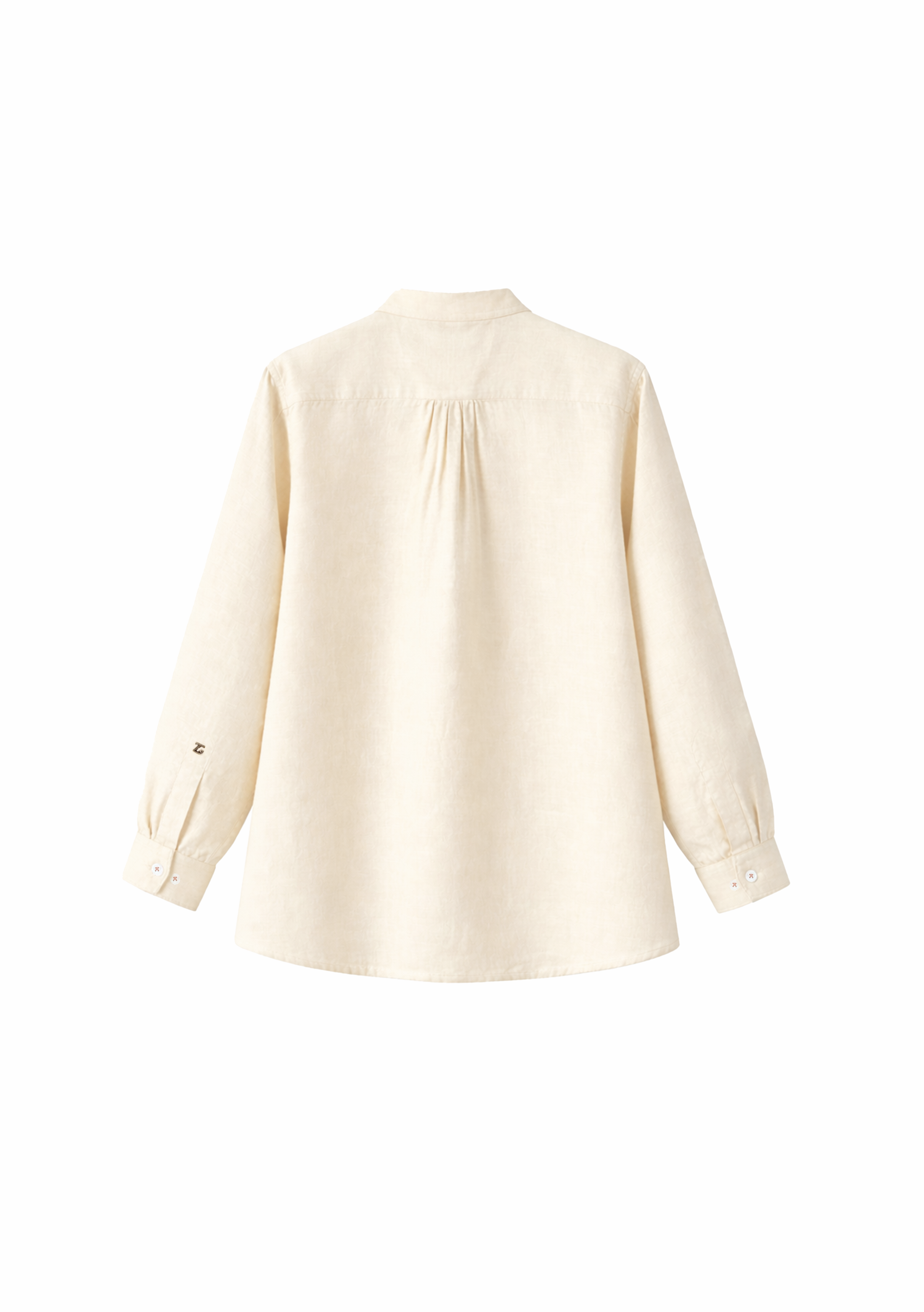 Elm Chinese Collar Linen Shirt in Vanilla
