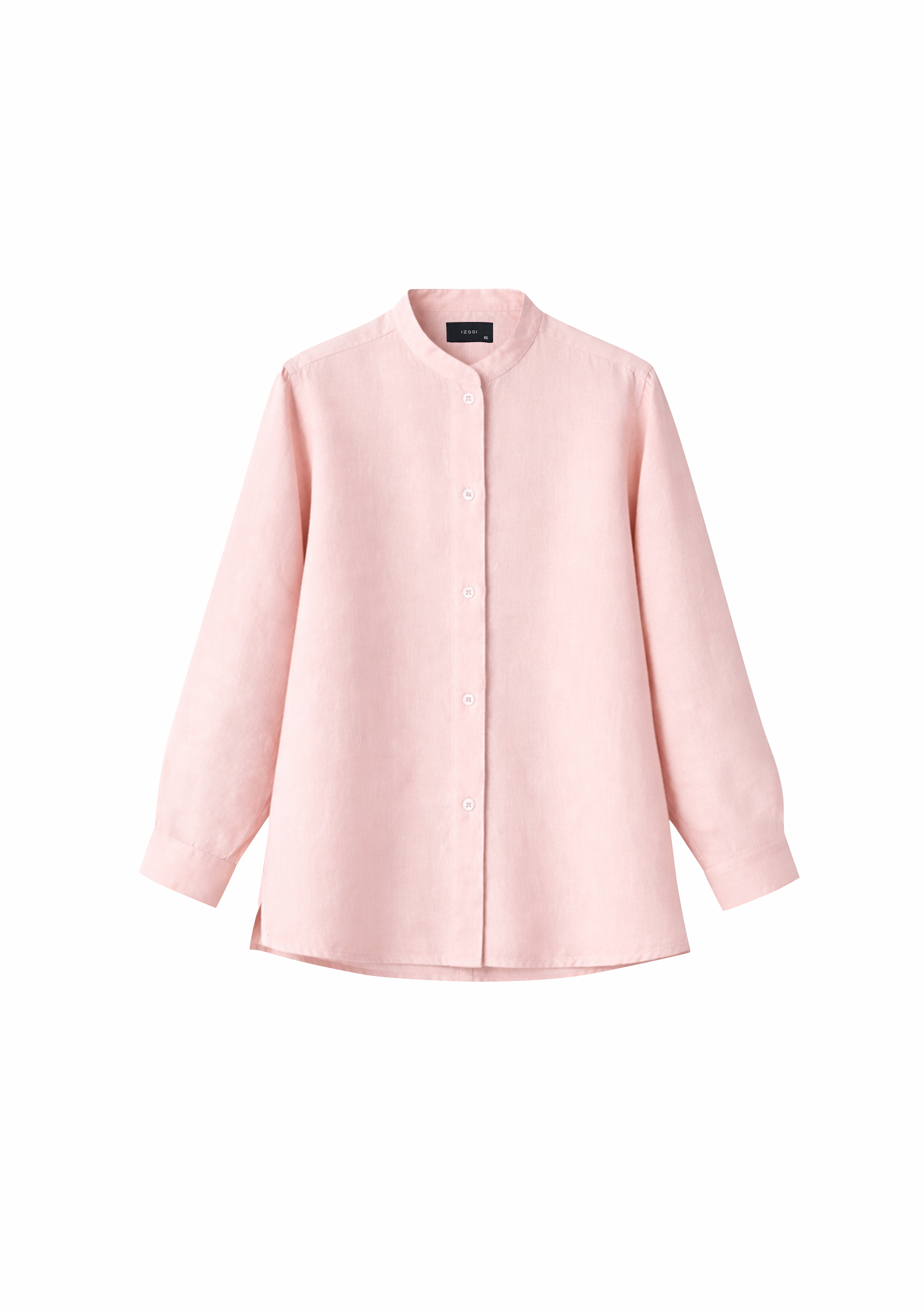 Elm Chinese Collar Linen Shirt in Sakura