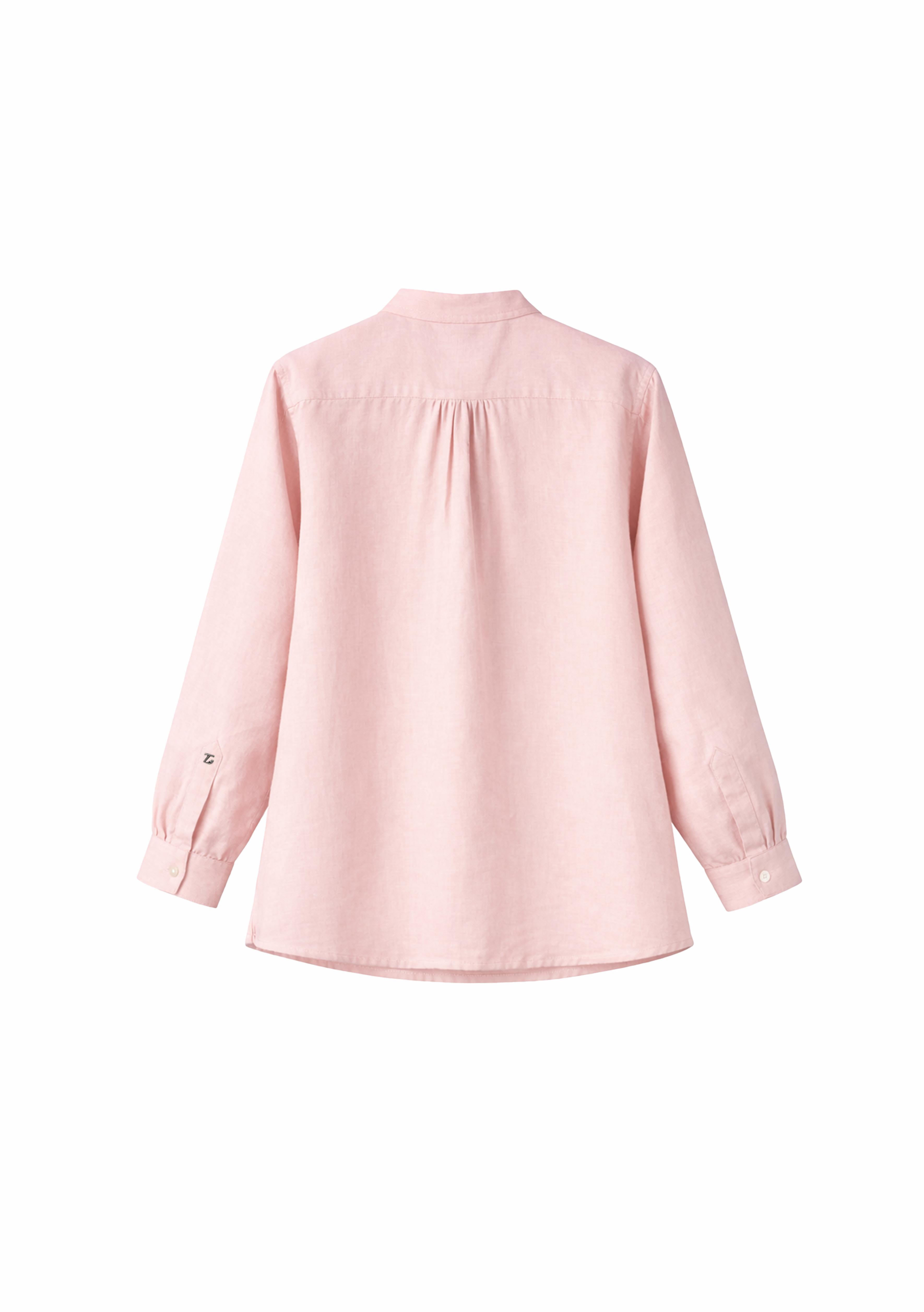 Elm Chinese Collar Linen Shirt in Sakura