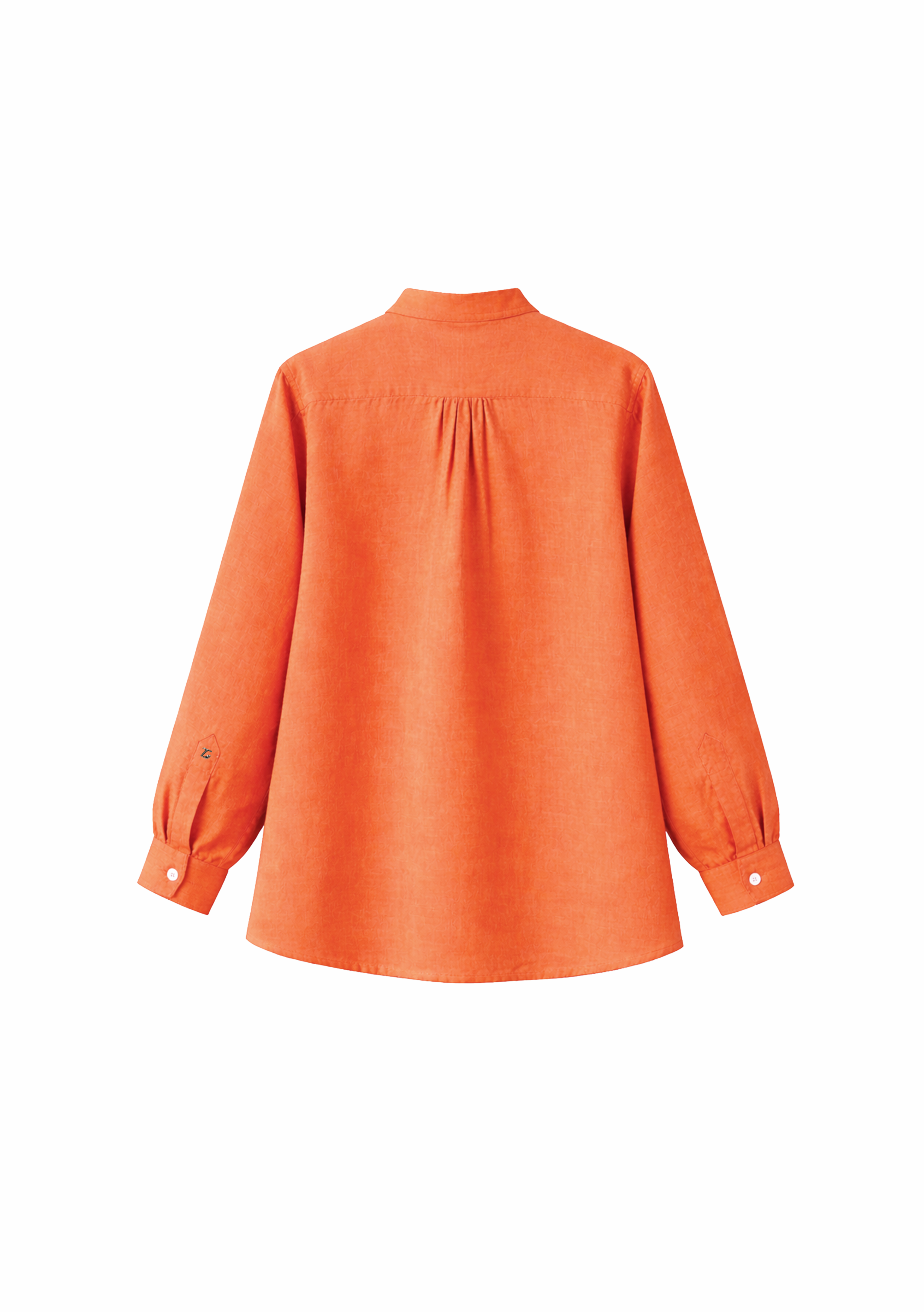 Elm Chinese Collar Linen Shirt in Apricot