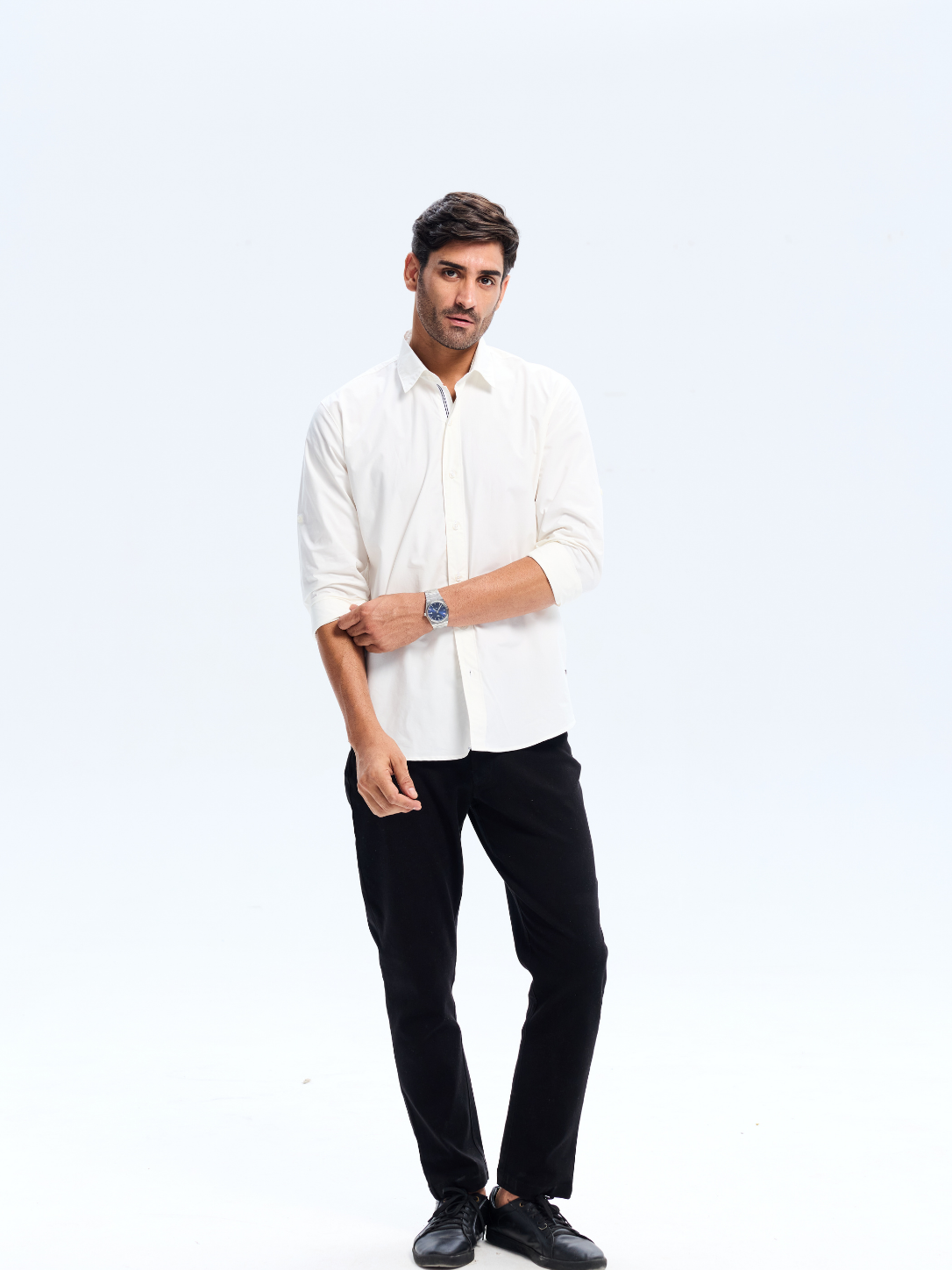 White Cotton Poplin Shirt