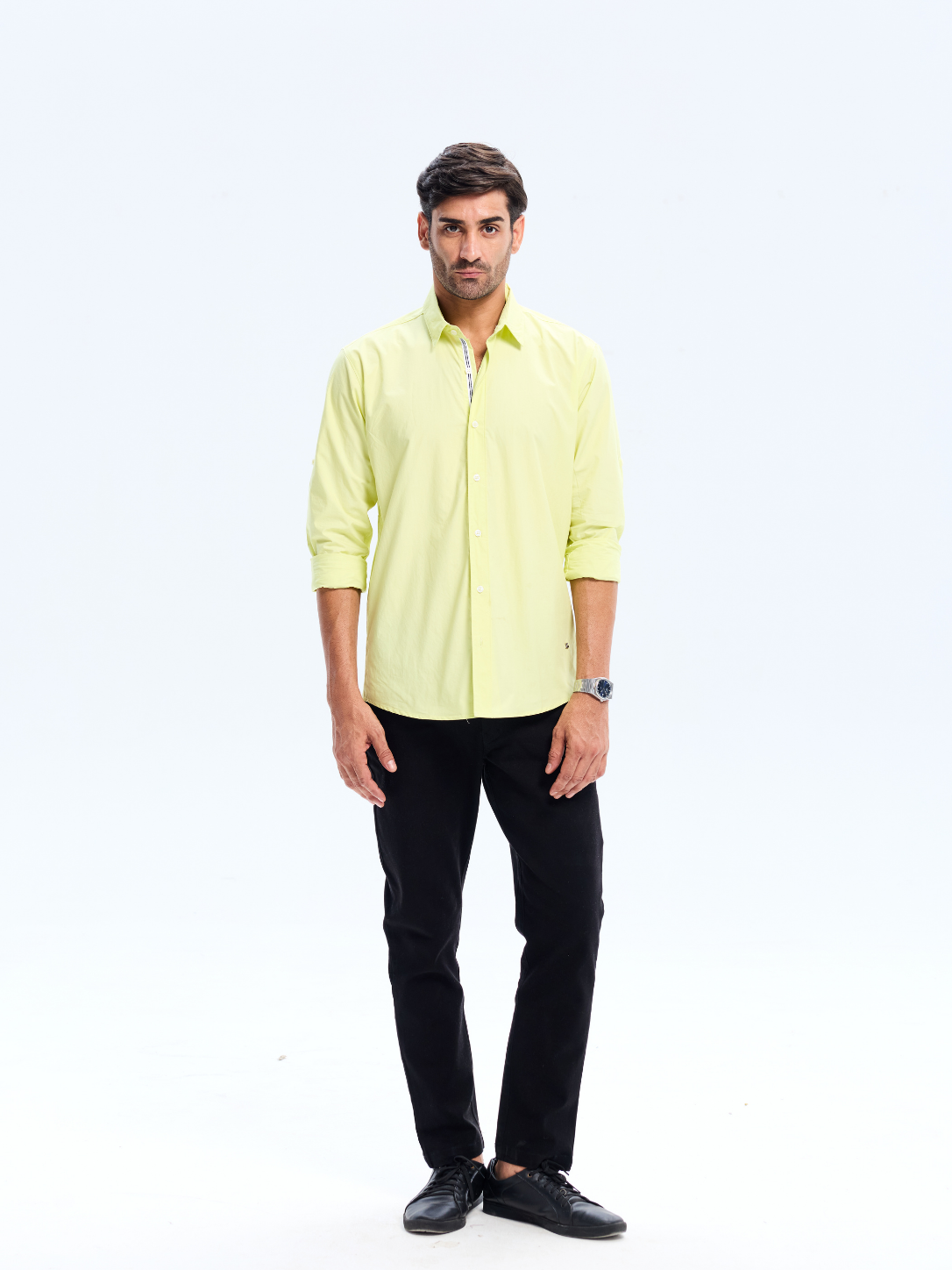 Lime Cotton Poplin Shirt