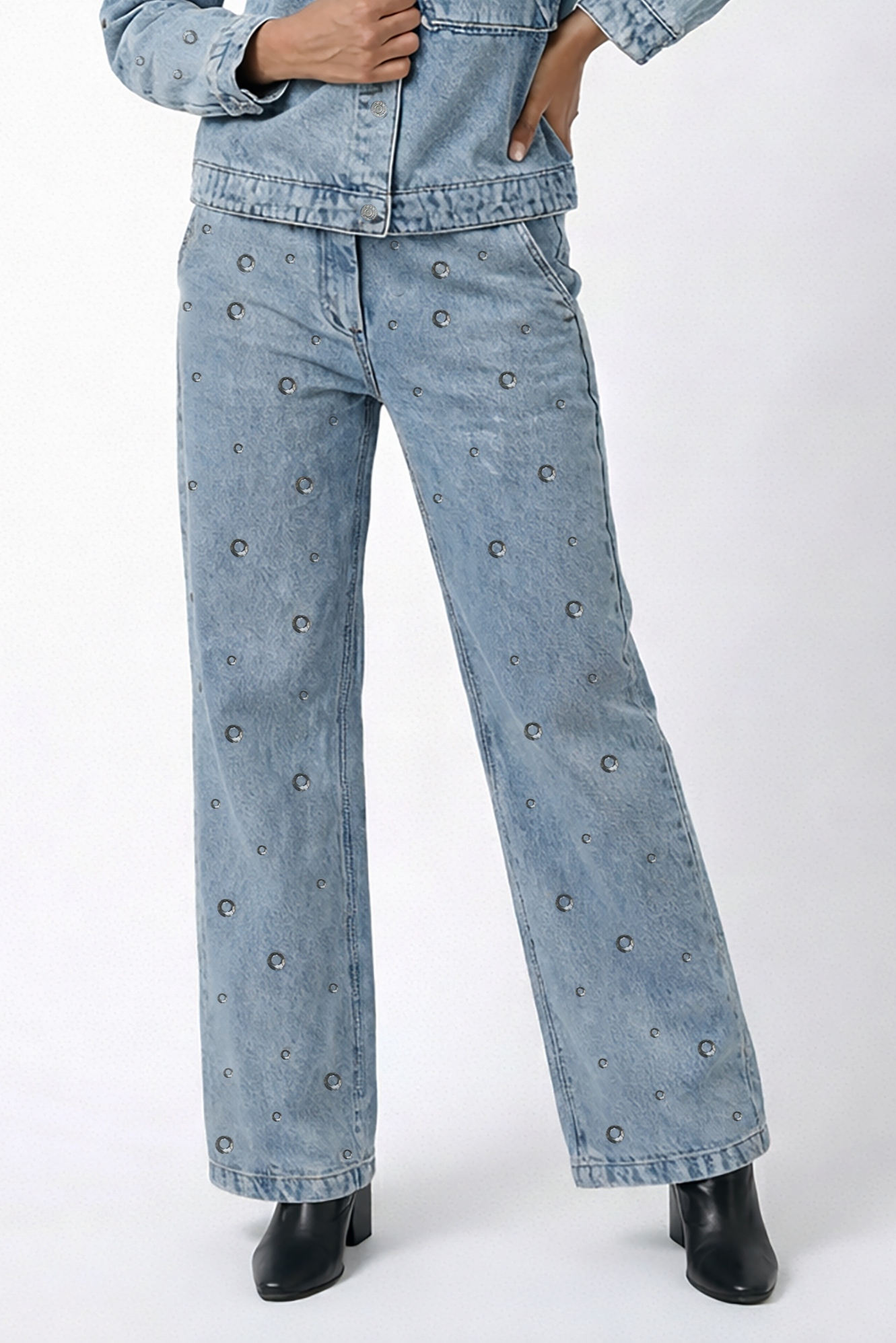 RIVET DENIM PANTS