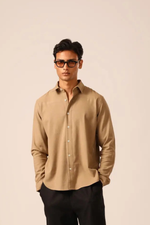 Linen Shirt in Taupe