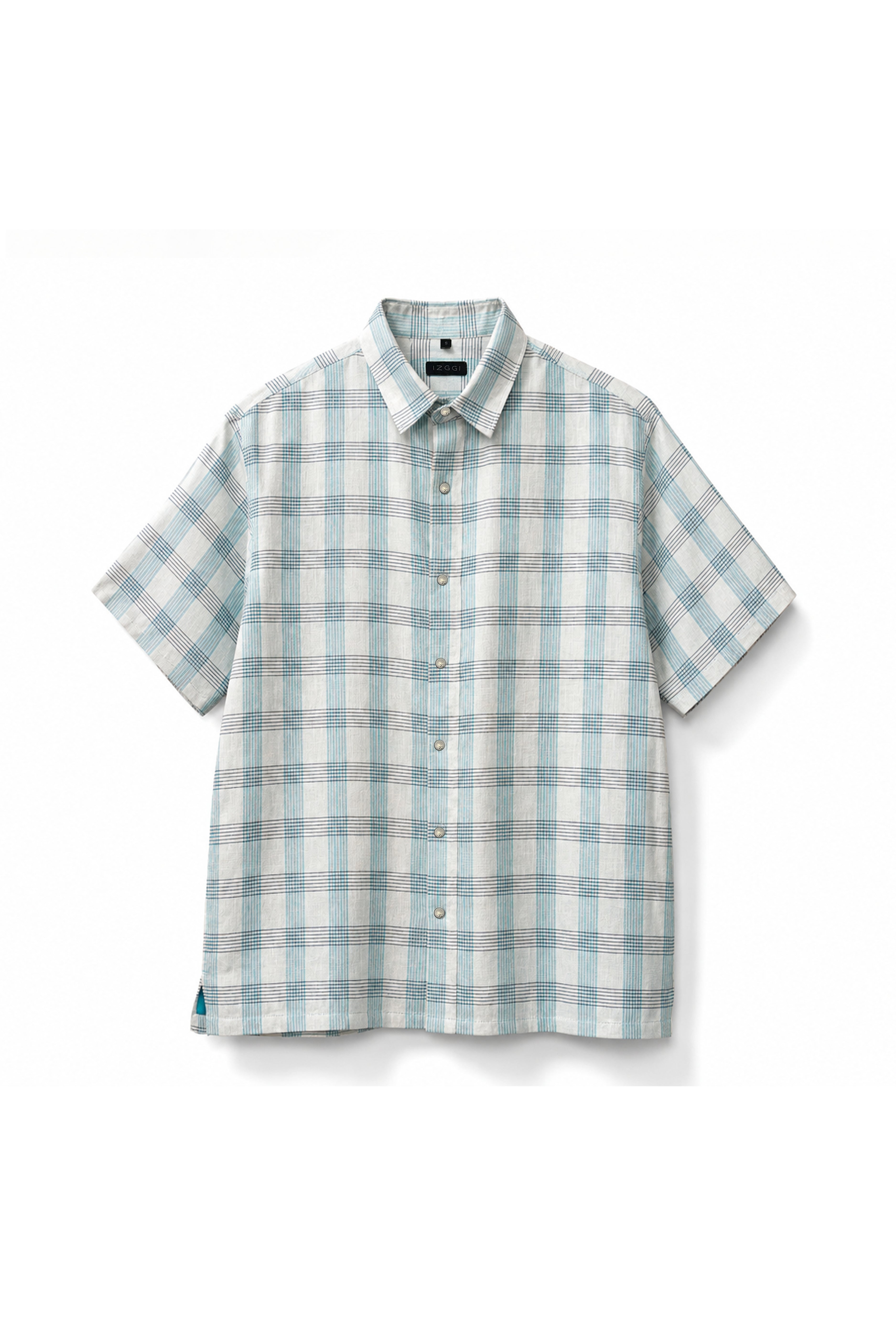 Blue Plaid Cotton People Fall in Love Shirt