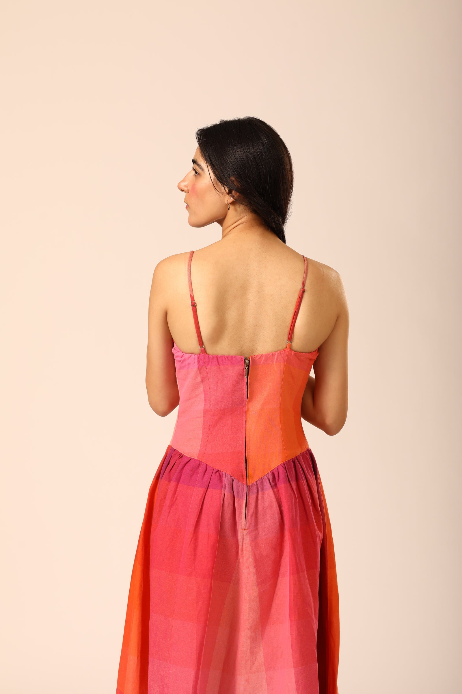 Mira Midi Dress - Coral