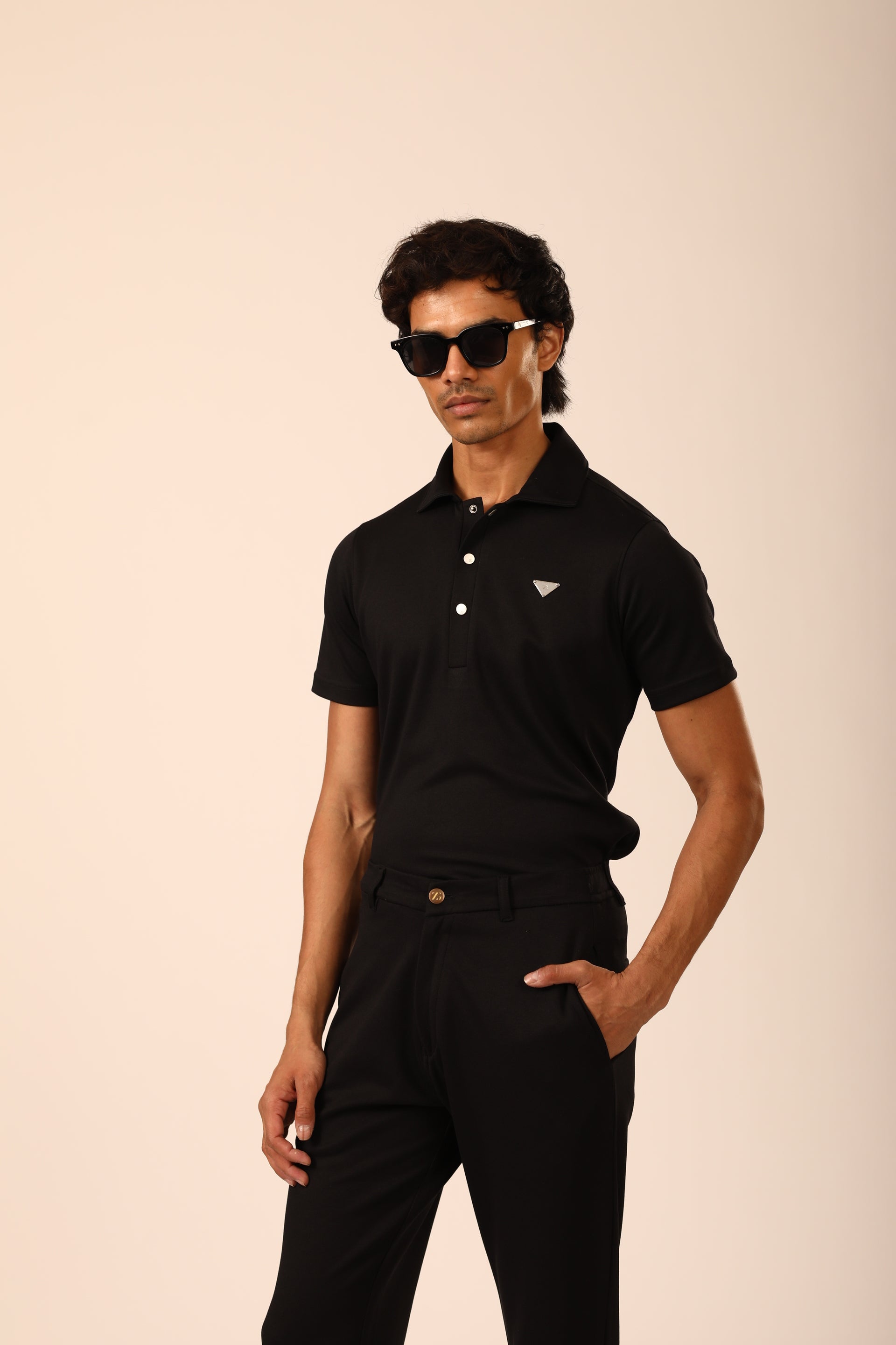 Black Polo Tee