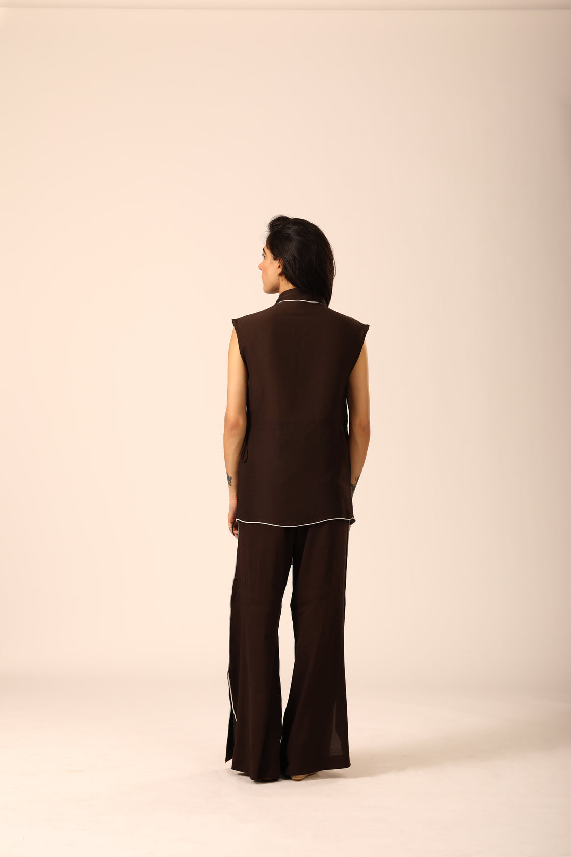 Sylvia Wrap-style Top - Espresso