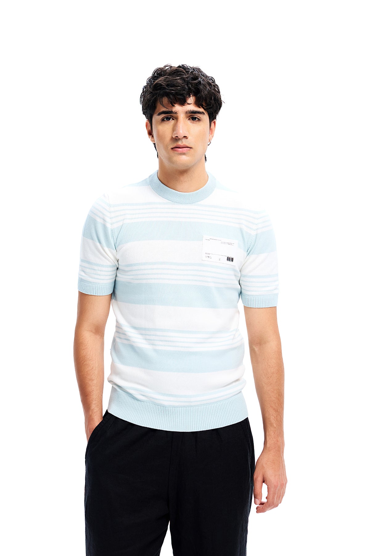 Ice Blue Knit Horizon Tee