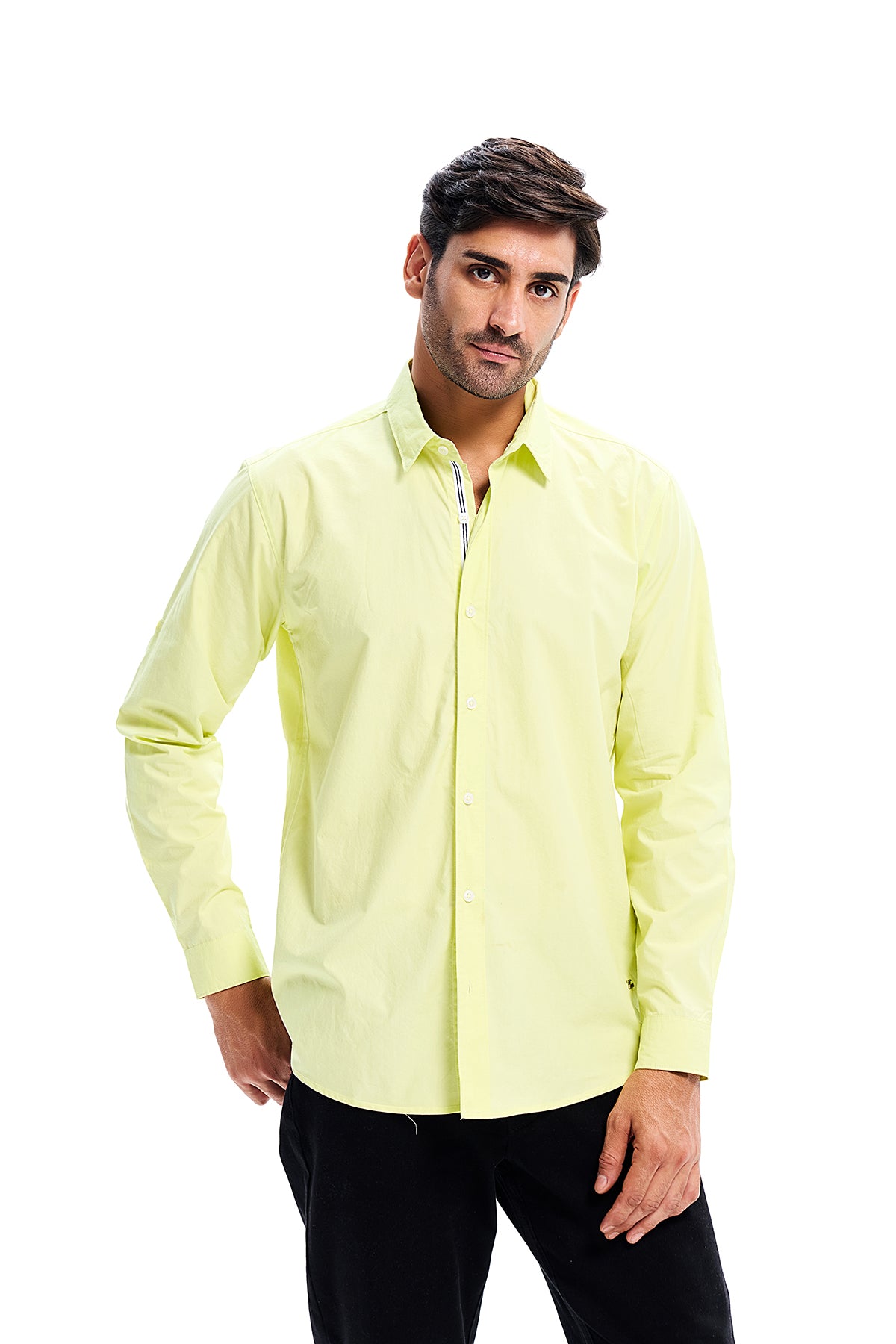 Lime Cotton Poplin Shirt