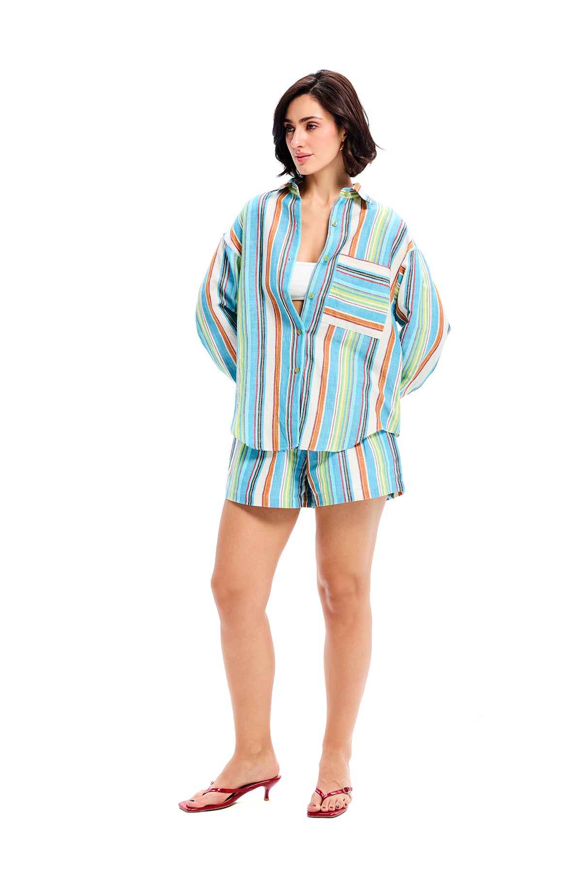 Multicolor Cotton Stripe Shirt