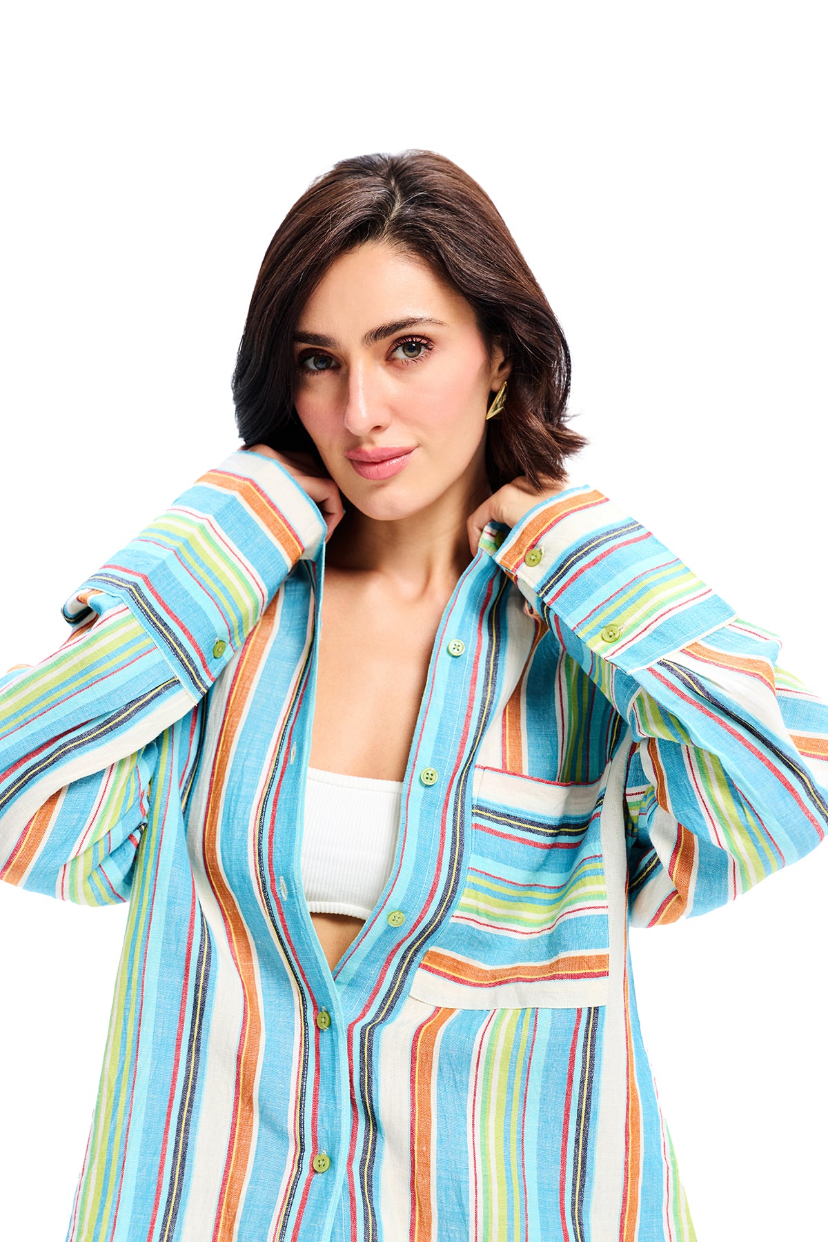Multicolor Cotton Stripe Shirt